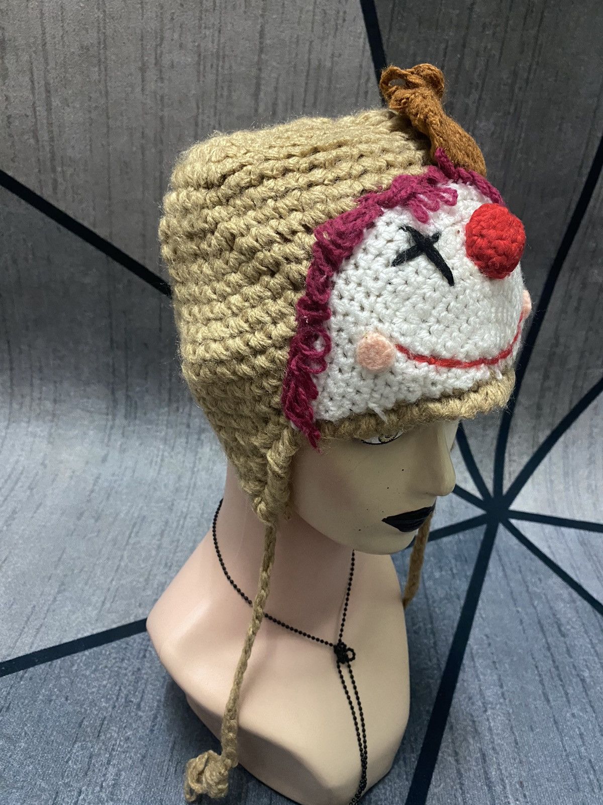 Other Haunted Doll knitted Beanie Trapper Hat Size ONE SIZE - 2 Thumbnail