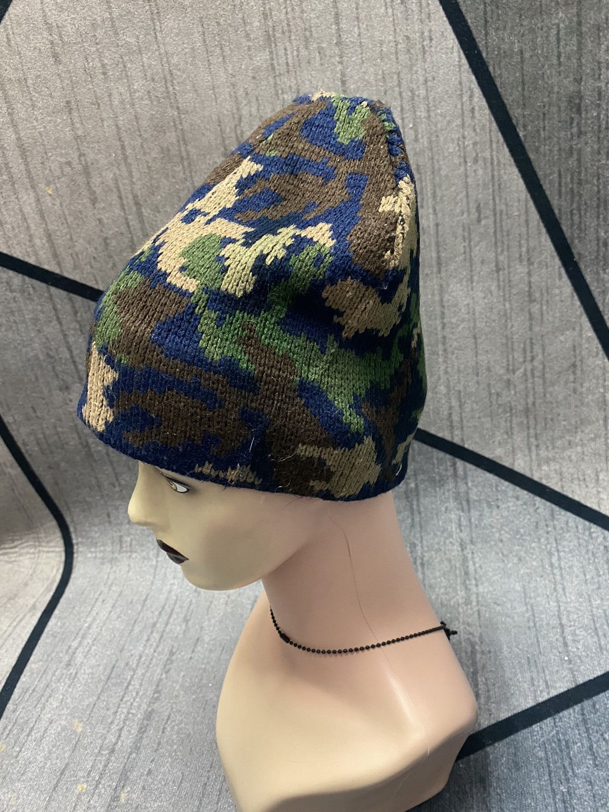 Japanese Brand Japanese Brand Rich Fun Camo Design Military Beanie Hat Size ONE SIZE - 3 Thumbnail