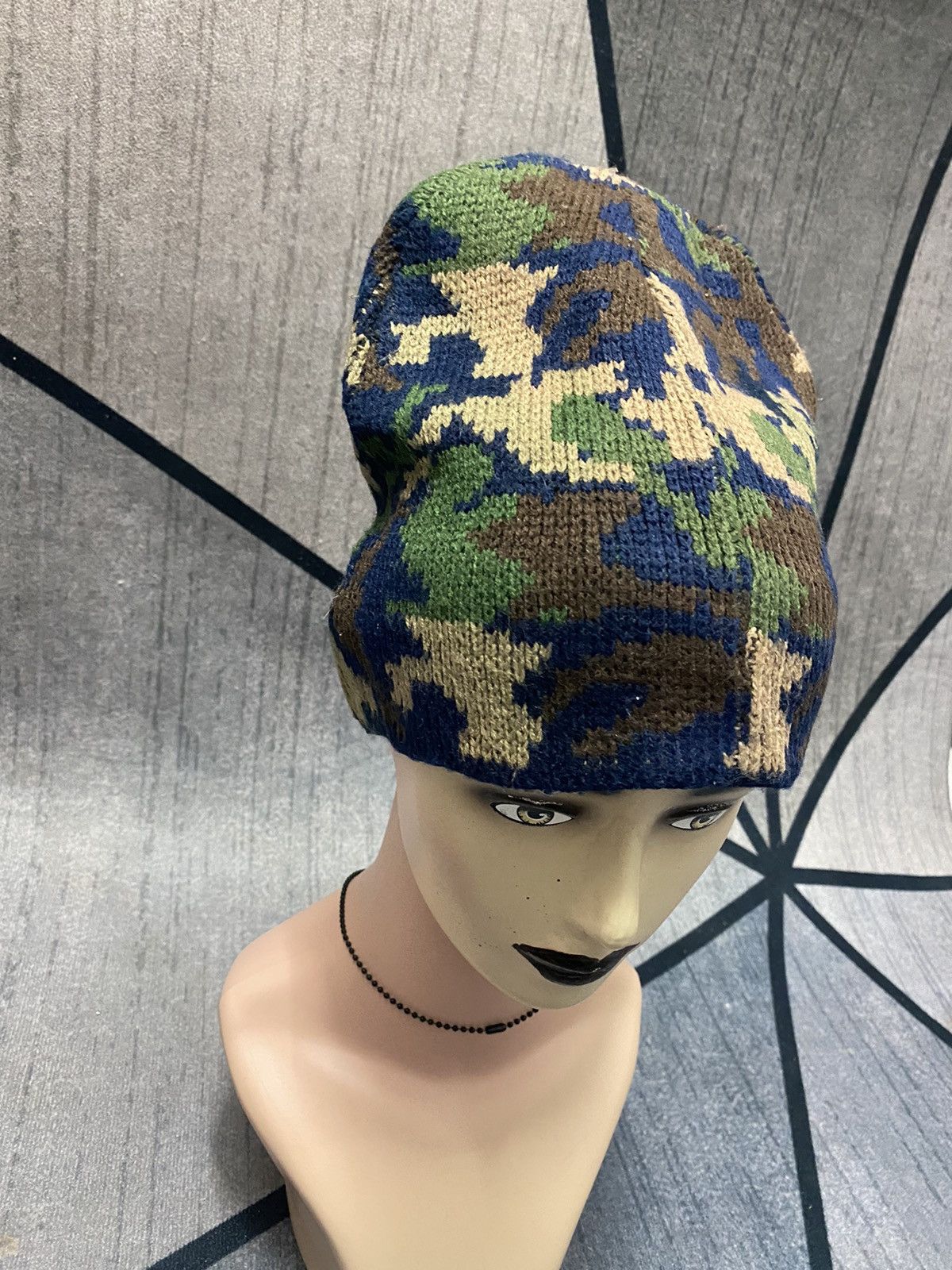Japanese Brand Japanese Brand Rich Fun Camo Design Military Beanie Hat Size ONE SIZE - 2 Thumbnail