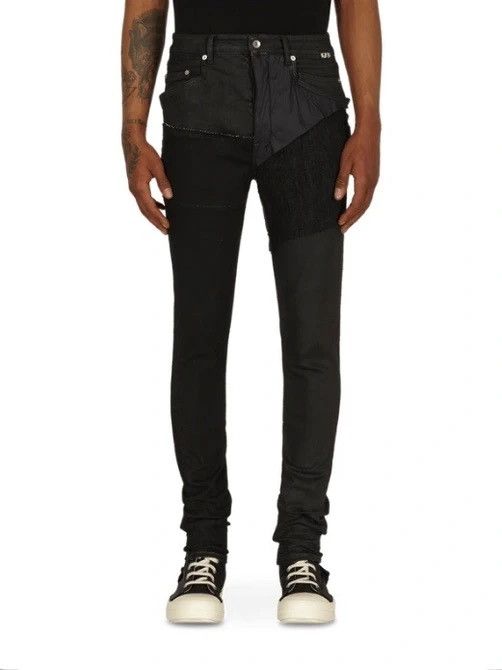 Rick Owens × Rick Owens Drkshdw NEW 🔥 TYRONE COMBO COLLAGE DENIM PHLEGETHON CARTI ASAP Size US 29 - 14 Thumbnail