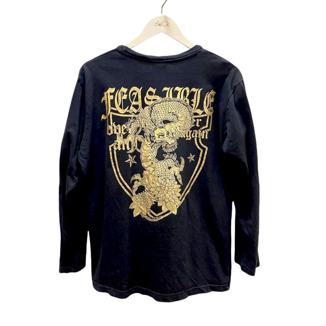 Dragonfly × Japanese Brand × Vintage GOLD DRAGON FEASIBLE SPACE OPERA TATTOO STYLE 100%COTTON Size US M / EU 48-50 / 2 - 2 Thumbnail