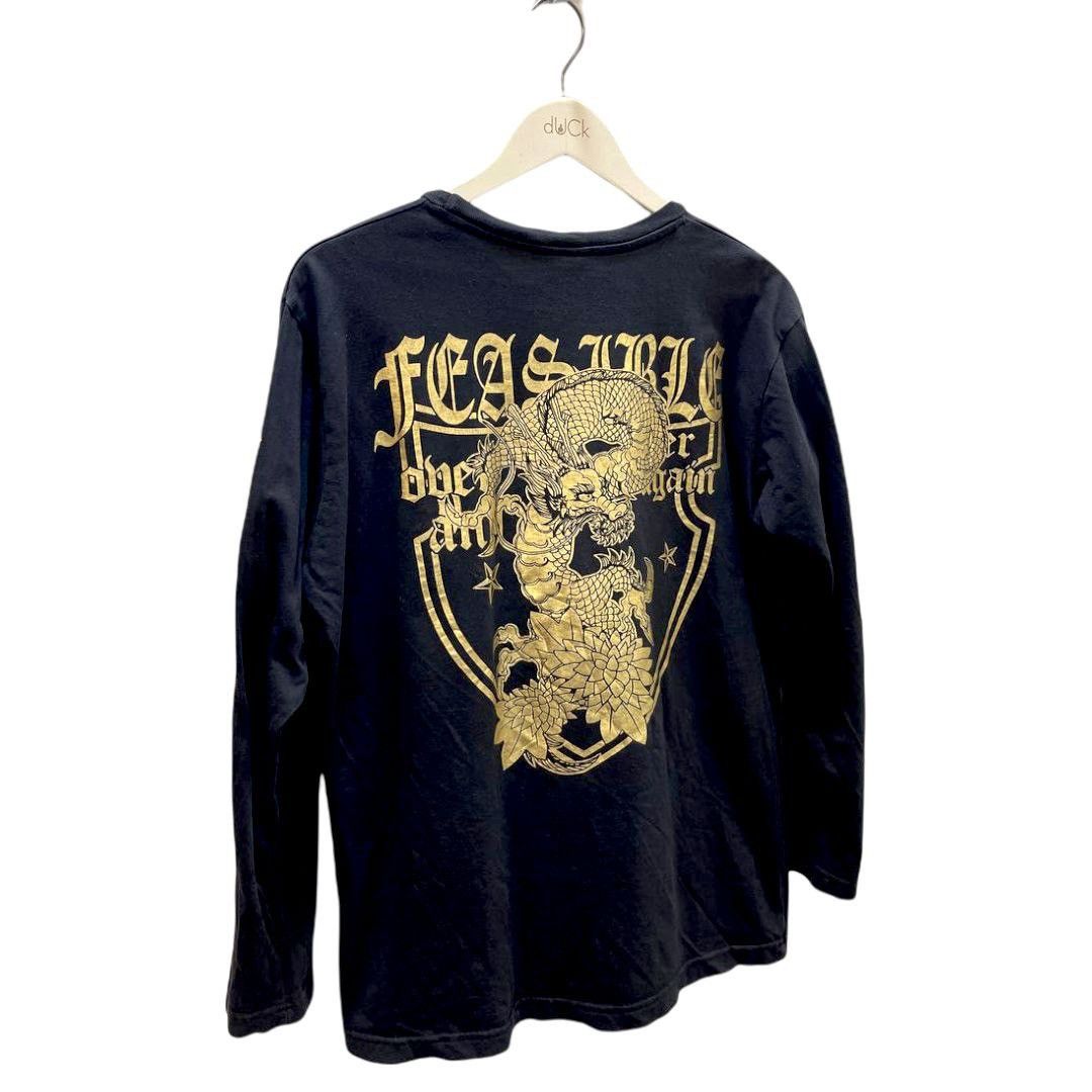 Dragonfly × Japanese Brand × Vintage GOLD DRAGON FEASIBLE SPACE OPERA TATTOO STYLE 100%COTTON Size US M / EU 48-50 / 2 - 8 Thumbnail
