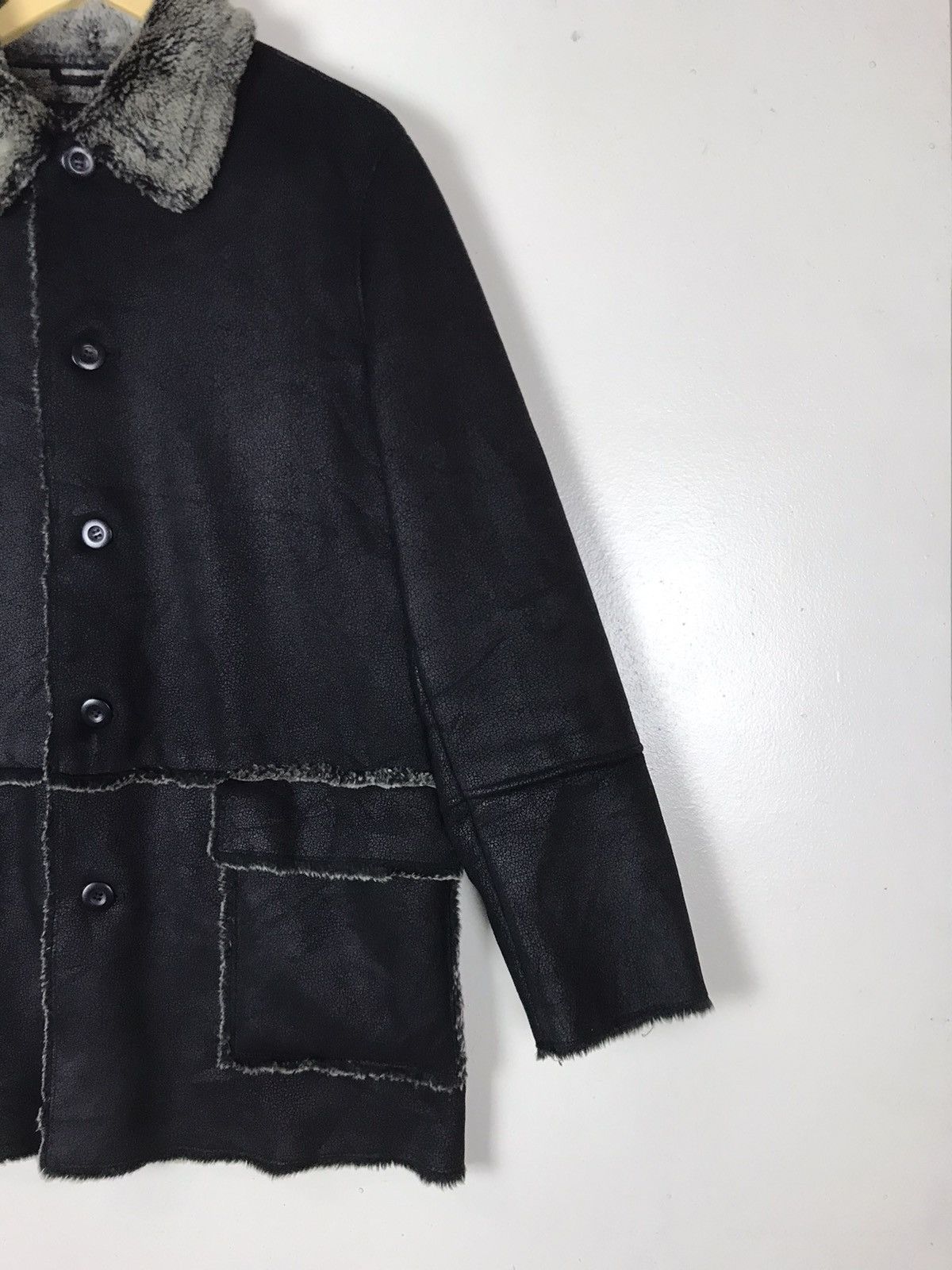 Japanese Brand Vintage Pazzo Denim Store Sherpa Acrylic Winter Jacket Size US S / EU 44-46 / 1 - 4 Thumbnail