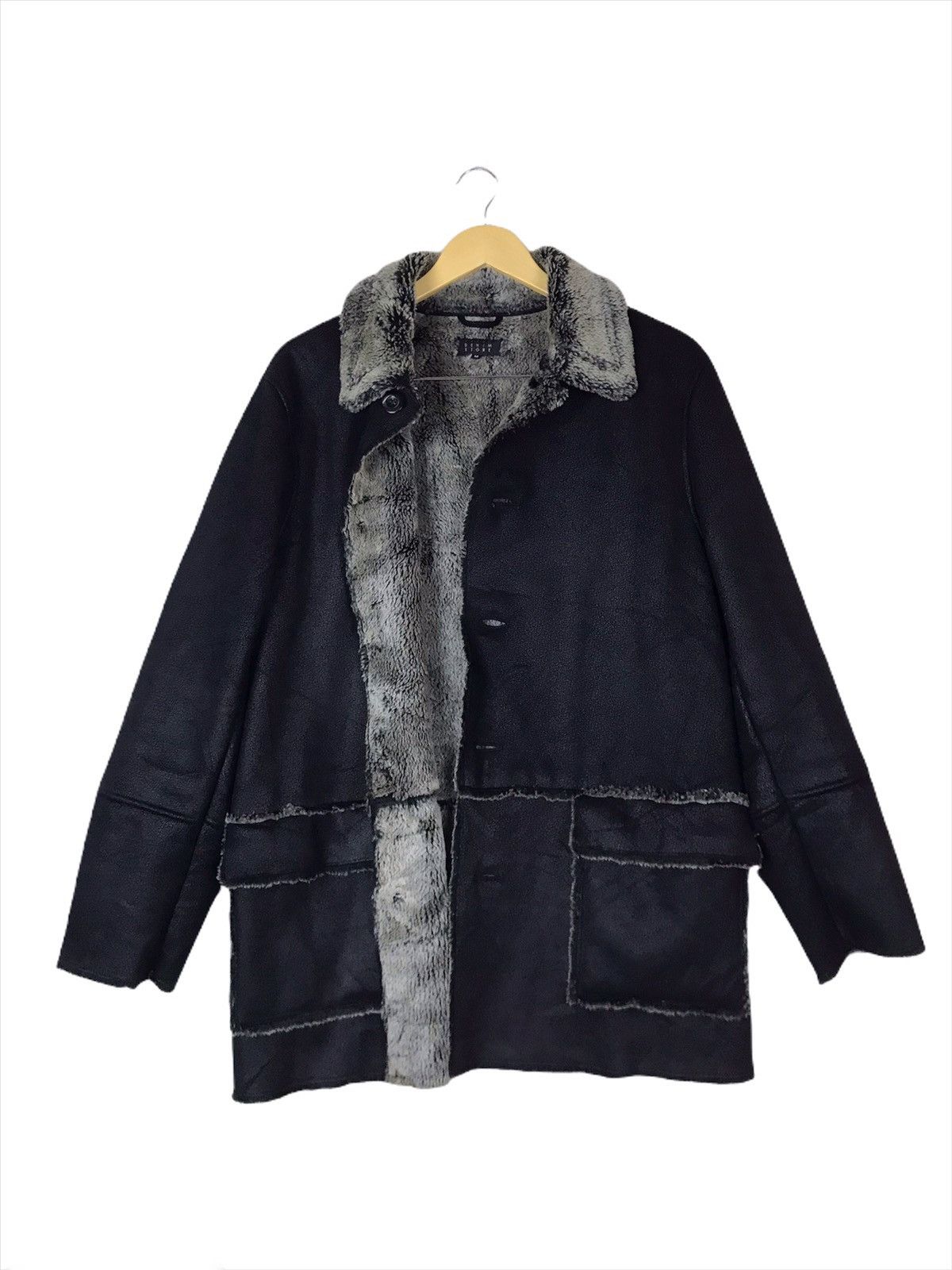 Japanese Brand Vintage Pazzo Denim Store Sherpa Acrylic Winter Jacket Size US S / EU 44-46 / 1 - 1 Thumbnail