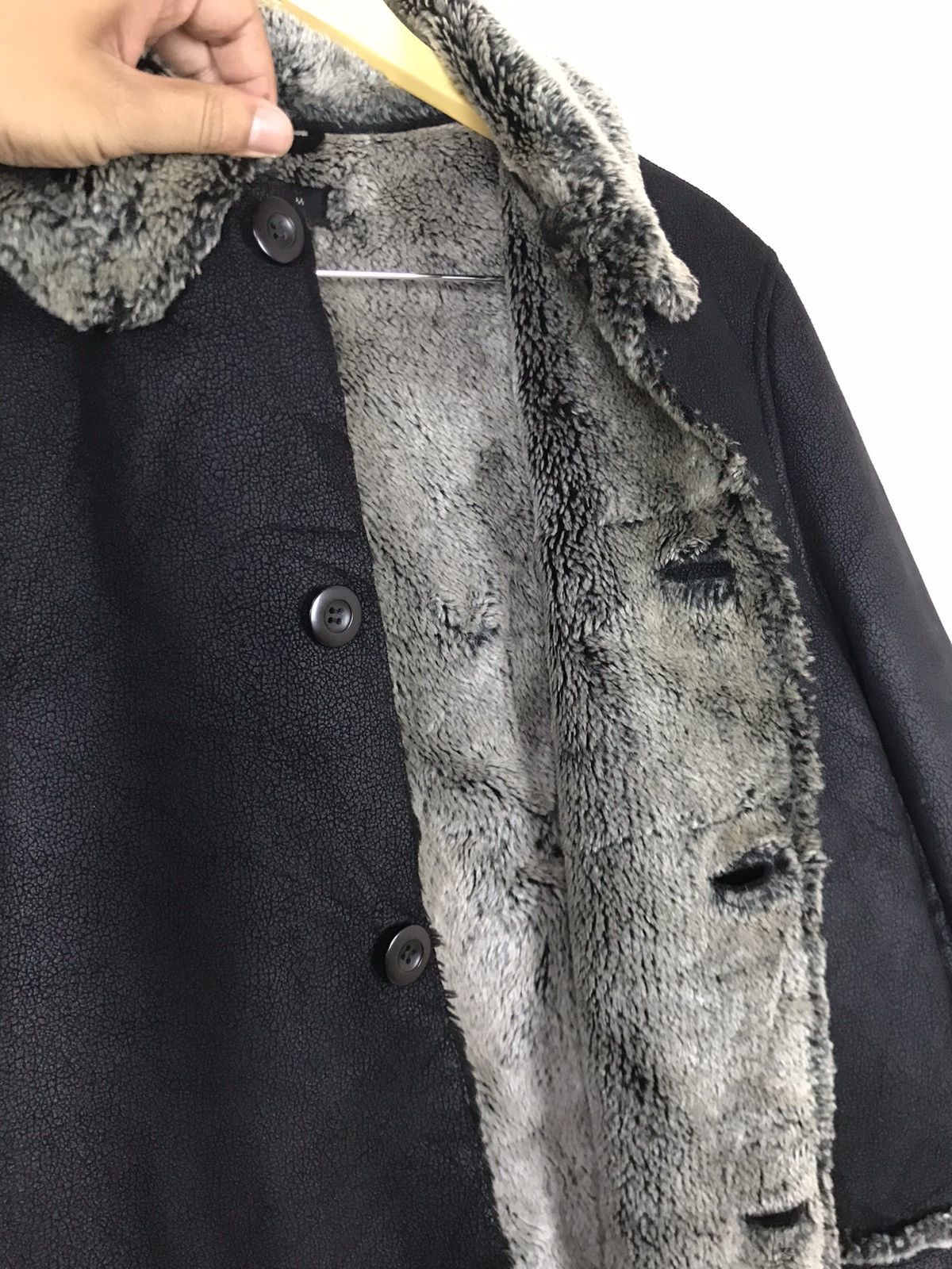 Japanese Brand Vintage Pazzo Denim Store Sherpa Acrylic Winter Jacket Size US S / EU 44-46 / 1 - 14 Thumbnail