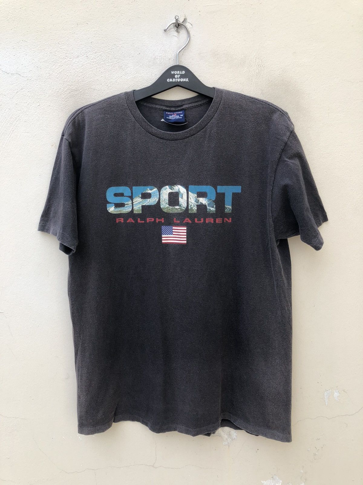Polo Ralph Lauren × Ralph Lauren Vintage 90s Polo Sport Ralph Lauren Sun Faded Spell Out tees Size US M / EU 48-50 / 2 - 1 Thumbnail