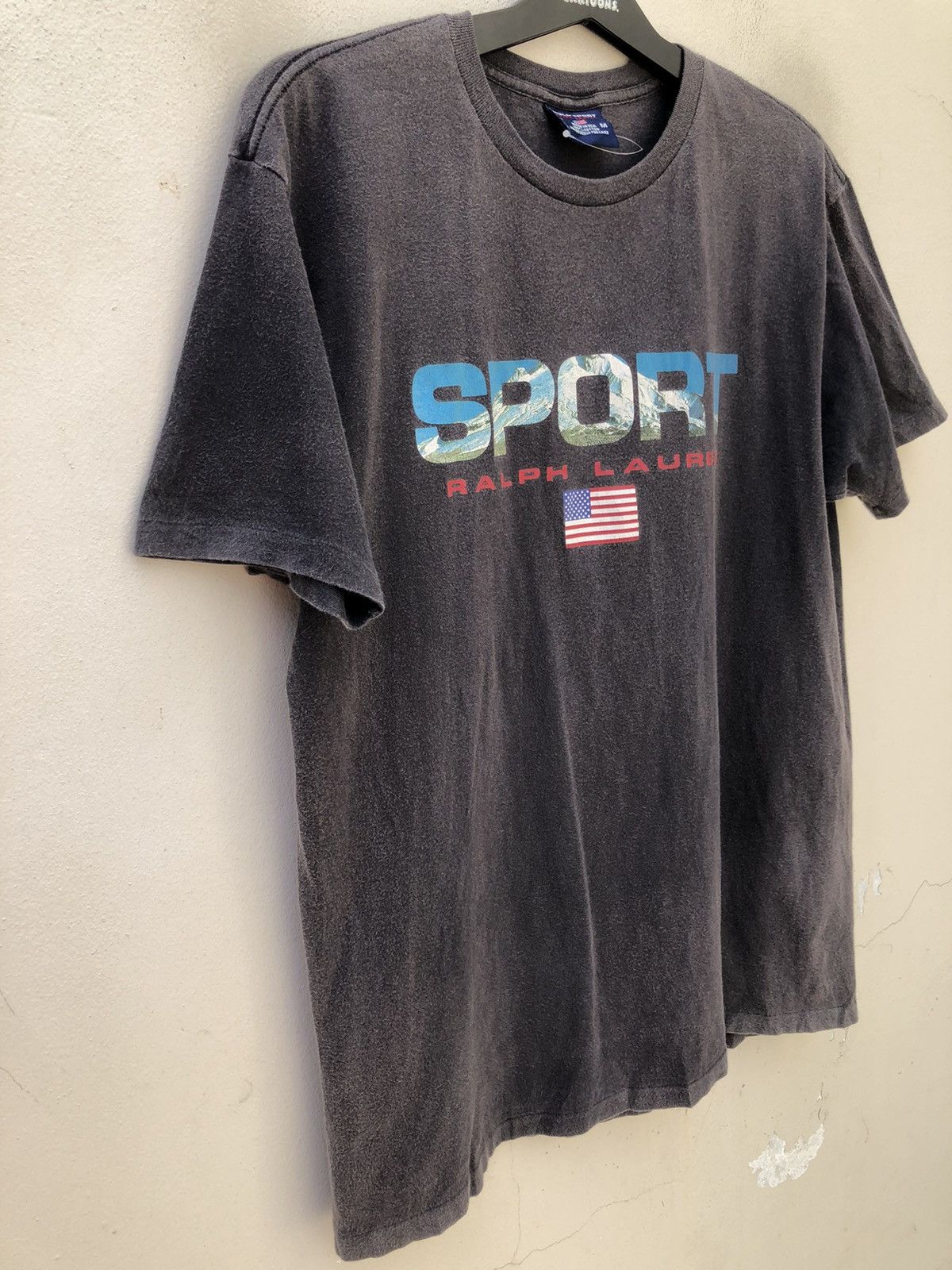 Polo Ralph Lauren × Ralph Lauren Vintage 90s Polo Sport Ralph Lauren Sun Faded Spell Out tees Size US M / EU 48-50 / 2 - 6 Thumbnail