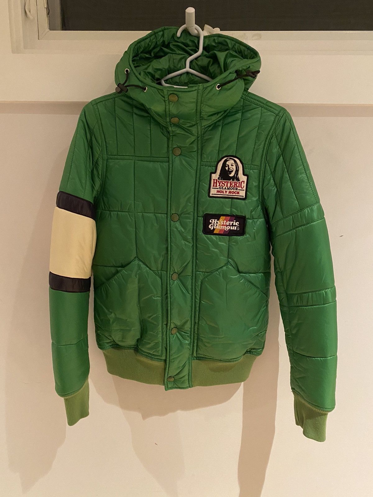 Hysteric Glamour Primaloft Holy Rock Green Puffer Jacket | Grailed