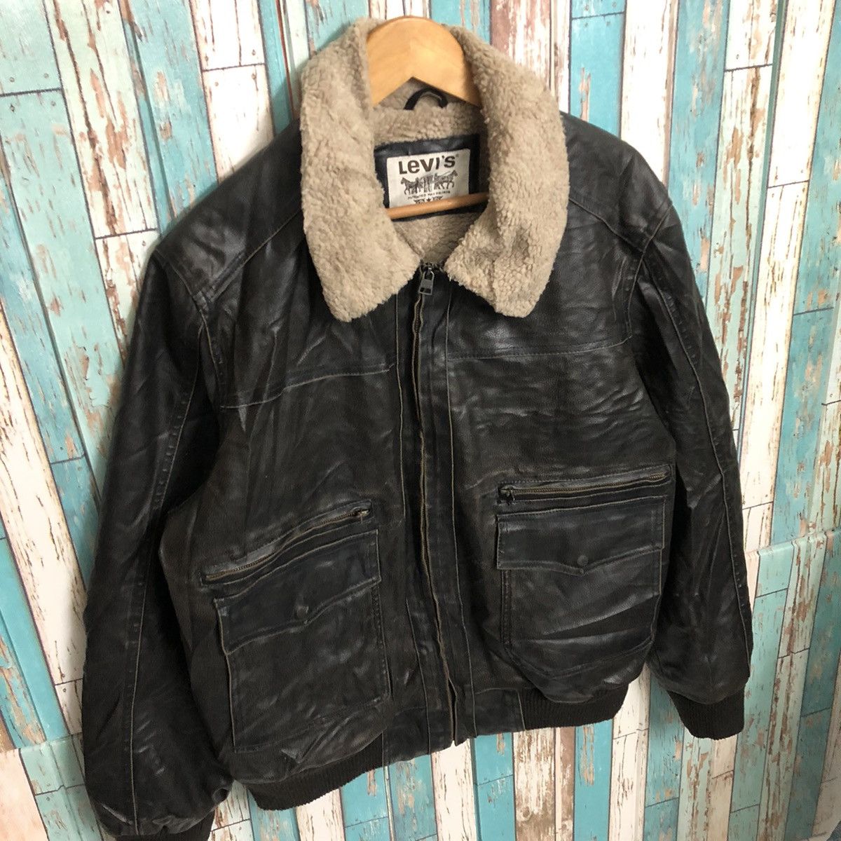 Levi's × Levi's Vintage Clothing 🔥Rare Levi’s Furr Bomber Jacket Size US XL / EU 56 / 4 - 2 Thumbnail