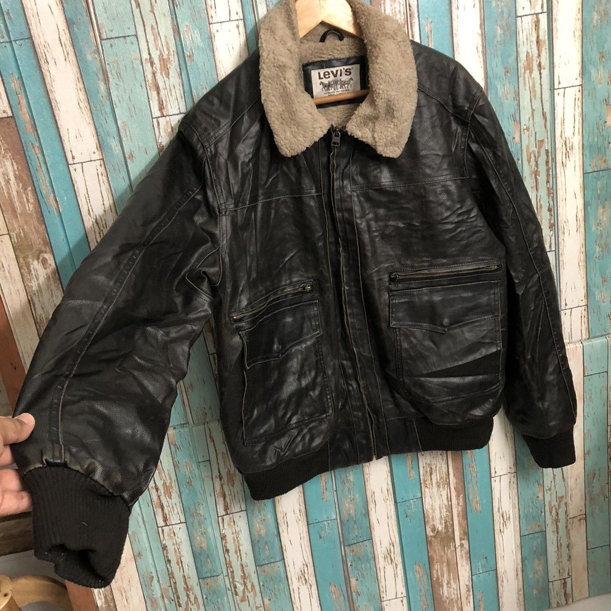 Levi's × Levi's Vintage Clothing 🔥Rare Levi’s Furr Bomber Jacket Size US XL / EU 56 / 4 - 5 Thumbnail