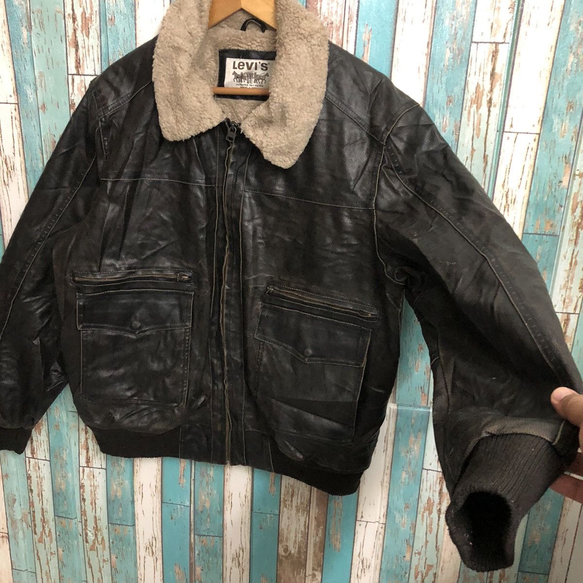 Levi's × Levi's Vintage Clothing 🔥Rare Levi’s Furr Bomber Jacket Size US XL / EU 56 / 4 - 6 Thumbnail