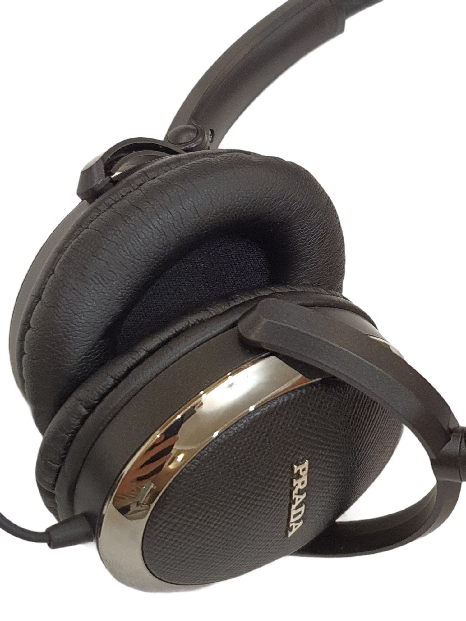 Prada NEW Saffiano Leather Headphones Size ONE SIZE - 4 Thumbnail