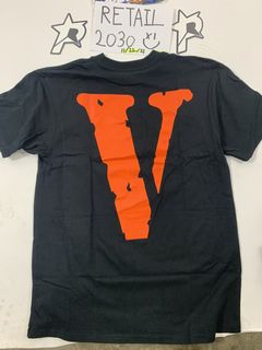 Vlone Friends Black / Orange T-shirt Size S-XL - Ships Same Day