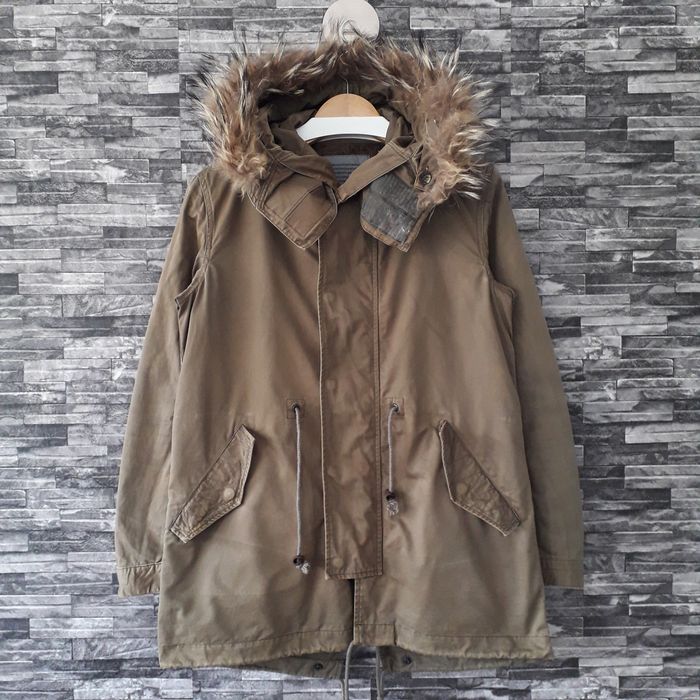 Journal Standard Journal Standard Raccoon Fur Fishtail Military Parka