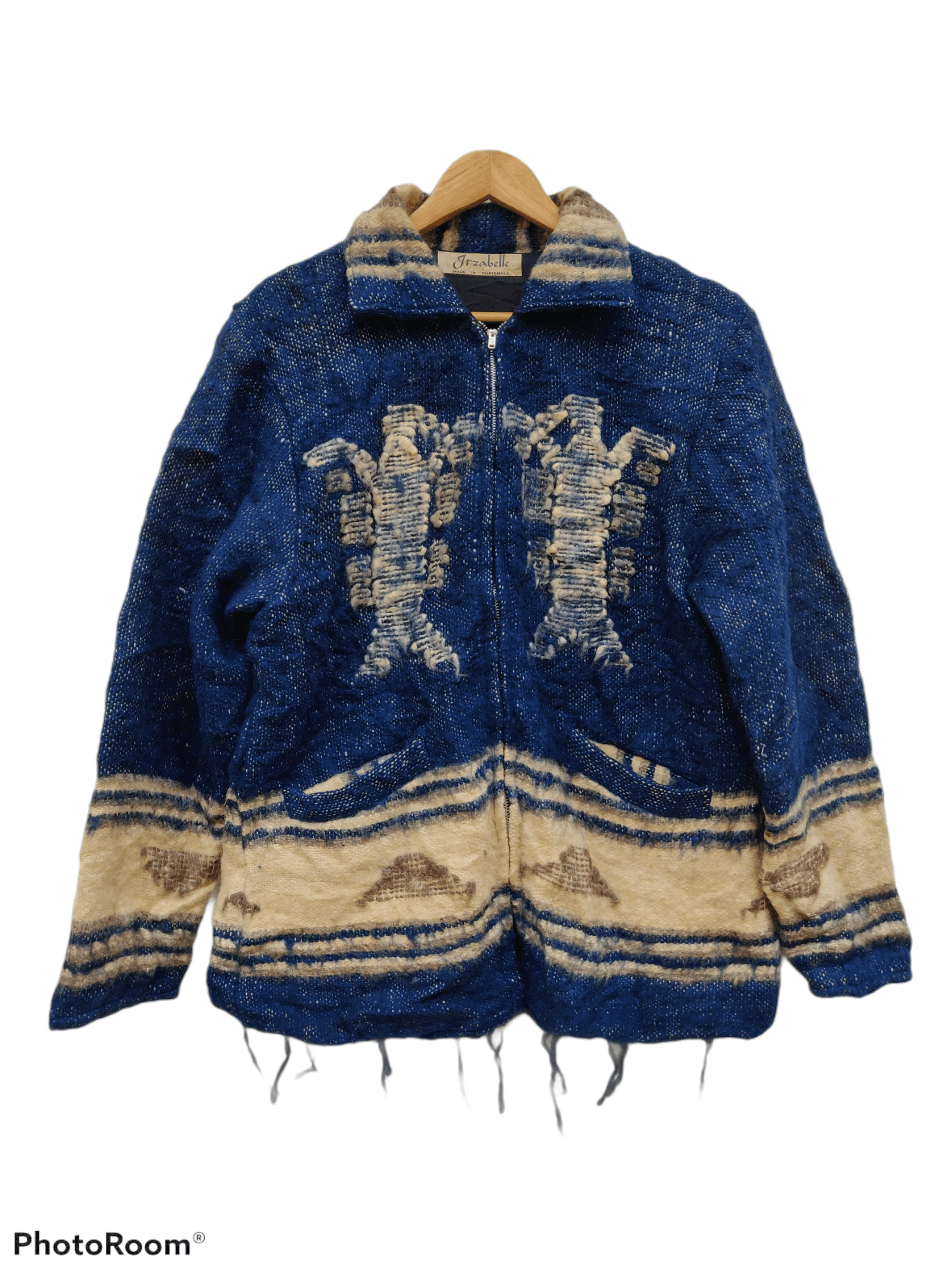Designer × Vintage wool light jackets navajo emprio armani design big logo Size US S / EU 44-46 / 1 - 2 Thumbnail