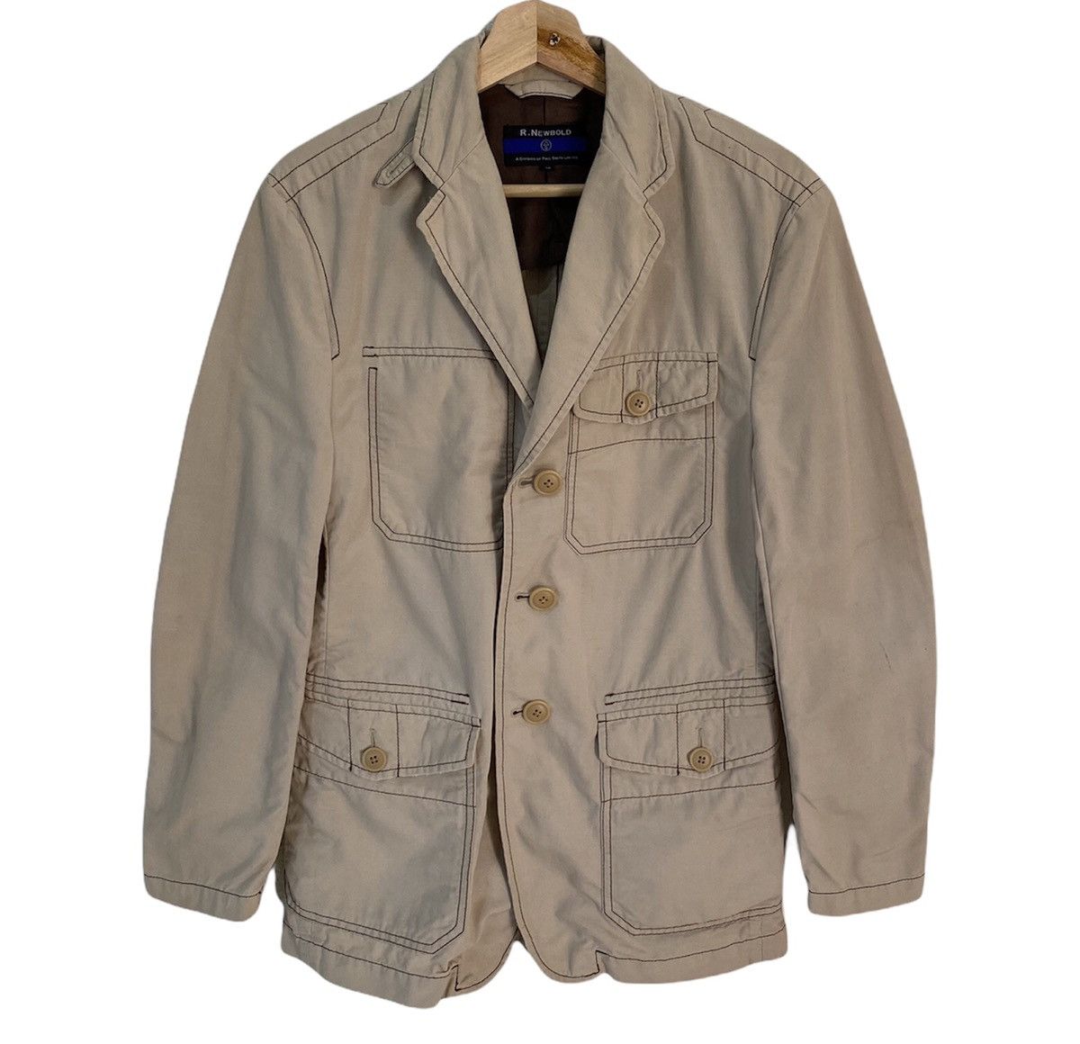 Paul Smith × R.Newbold × Vintage R.NEWBOLD RECONSTRUCT BLAZER COAT JACKET Size US M / EU 48-50 / 2 - 1 Thumbnail