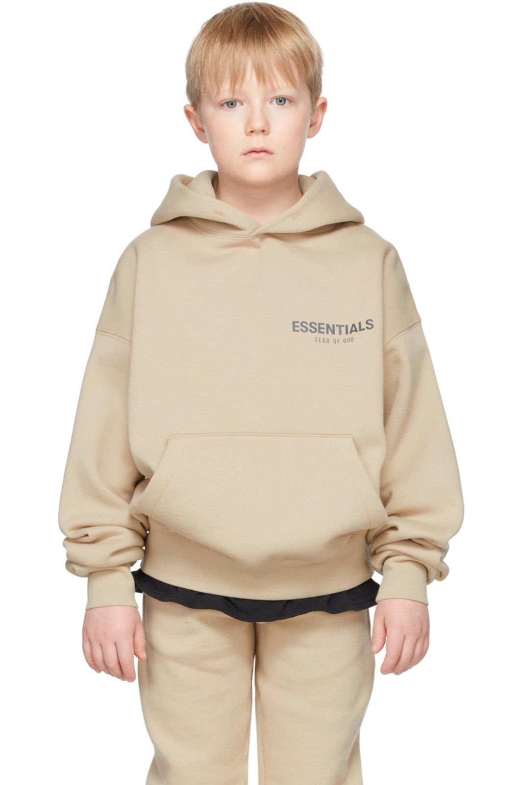 Fear of god essentials hoodie SSENSE Exclusive Concrete size M fashion