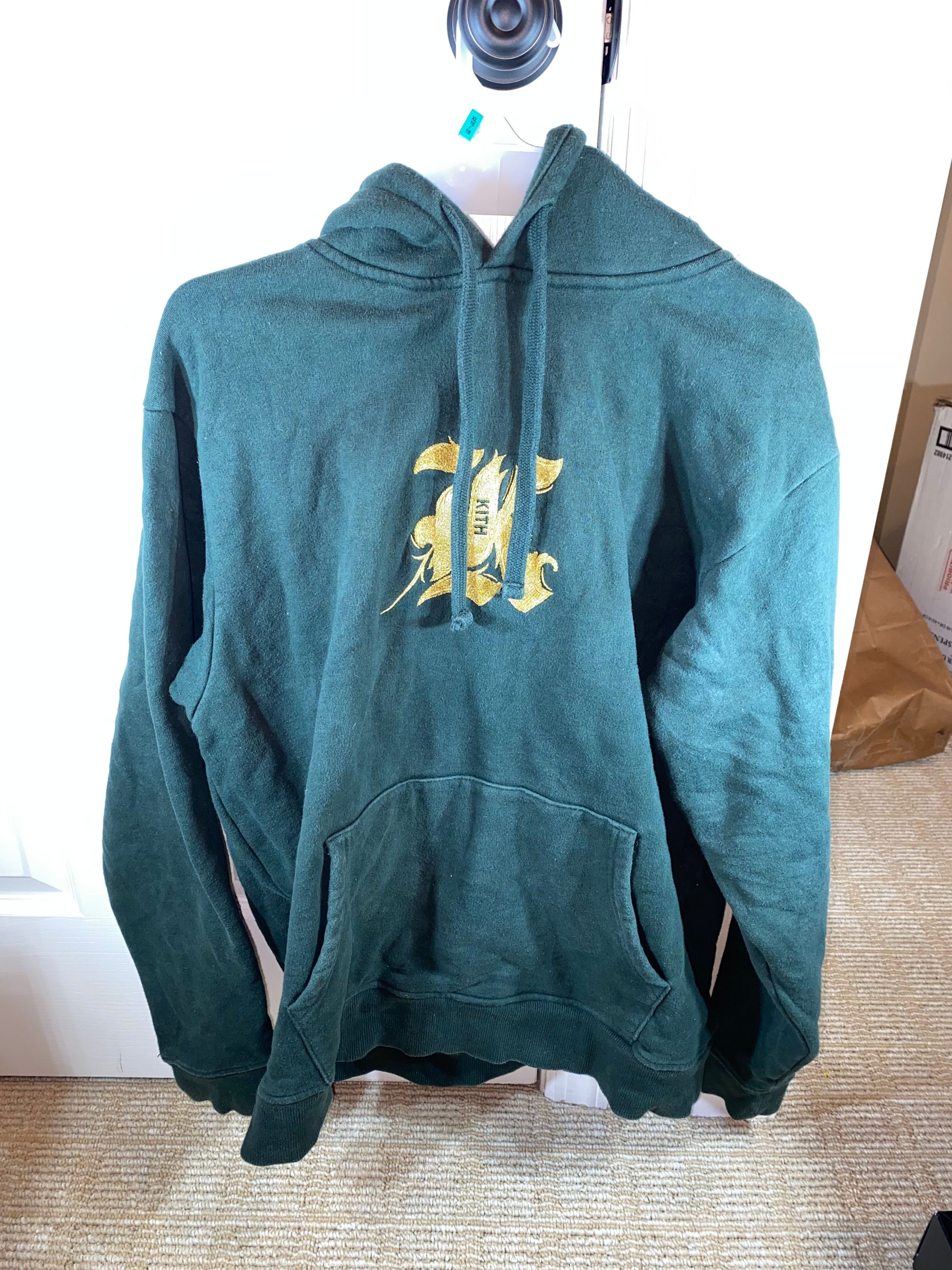 Kith Kith Script Santa Hoodie | Grailed