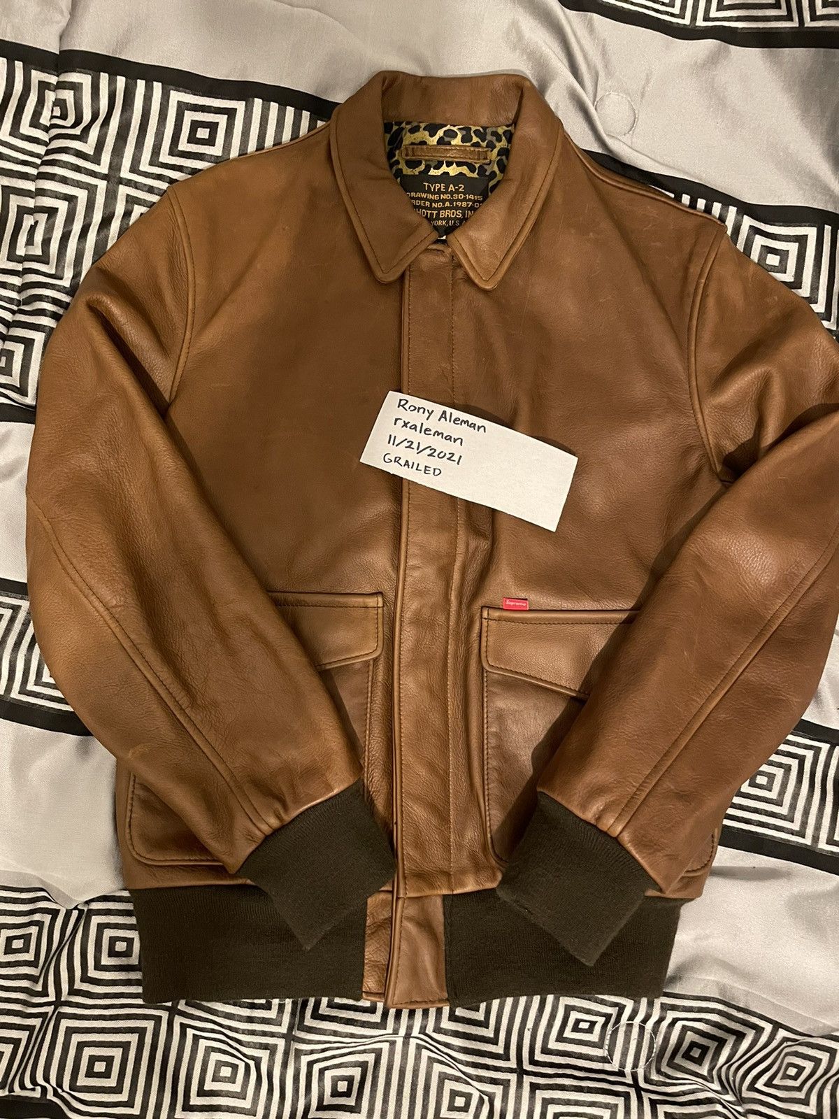 Schott × Supreme A2 Leather Jacket | Grailed