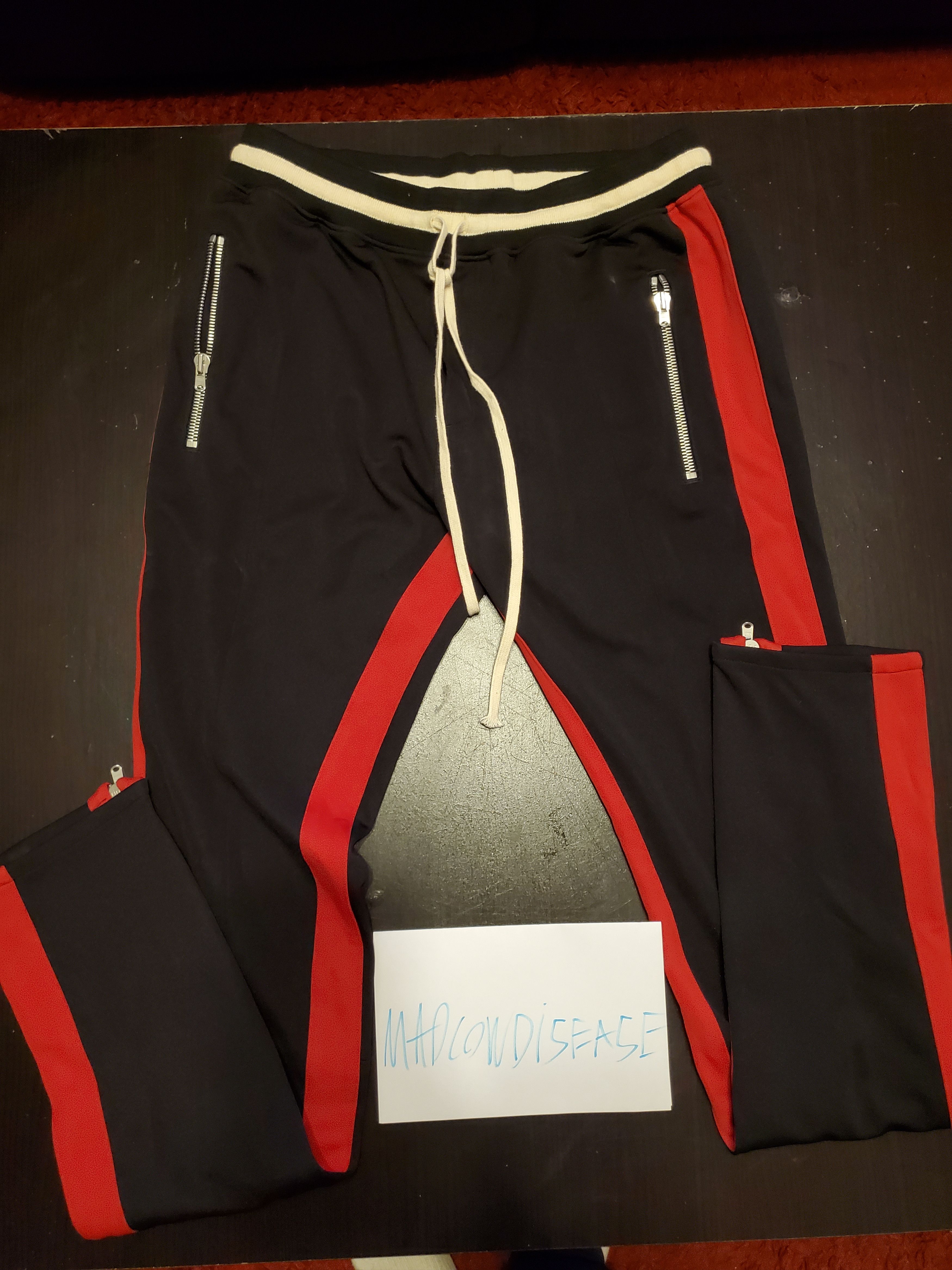 Fear of God Fear of God 5th collection black/red track pants | Grailed