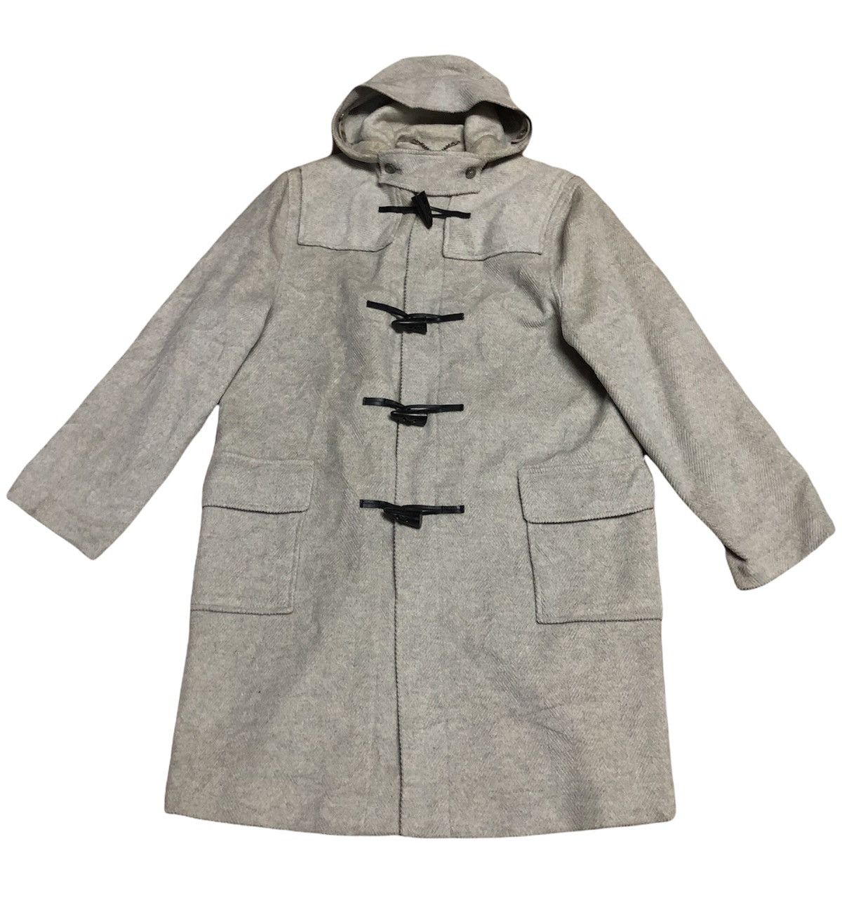Burberry London Lana Wool Duffle Coat Made in England