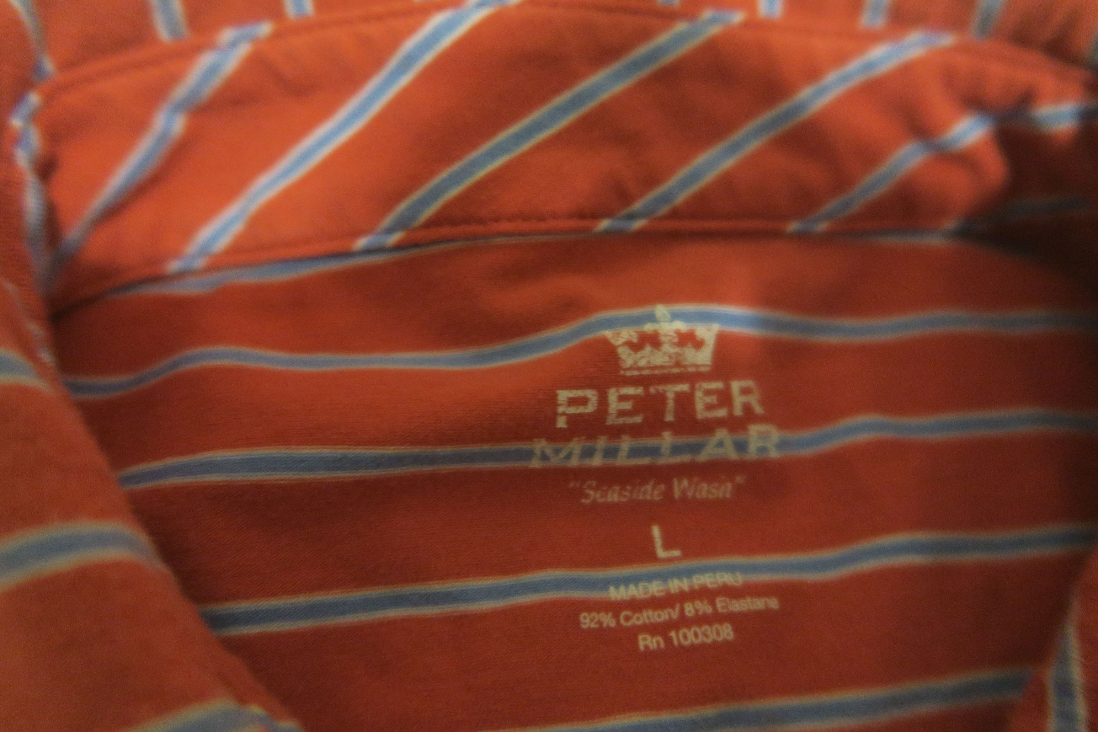Peter Millar Peter Millar Cape Red Indiana Seaside Wash Stripe Polo Size US L / EU 52-54 / 3 - 3 Thumbnail