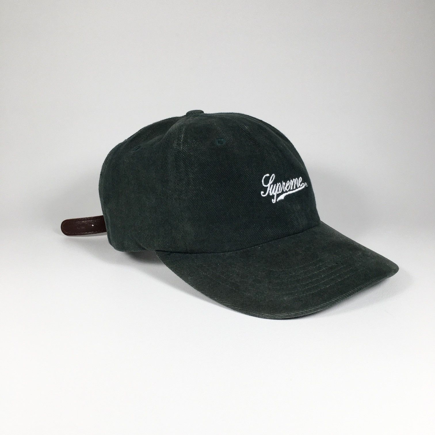 Supreme Supreme FW17 Brushed Twill Script 6-Panel Forest Green Size ONE SIZE - 3 Thumbnail