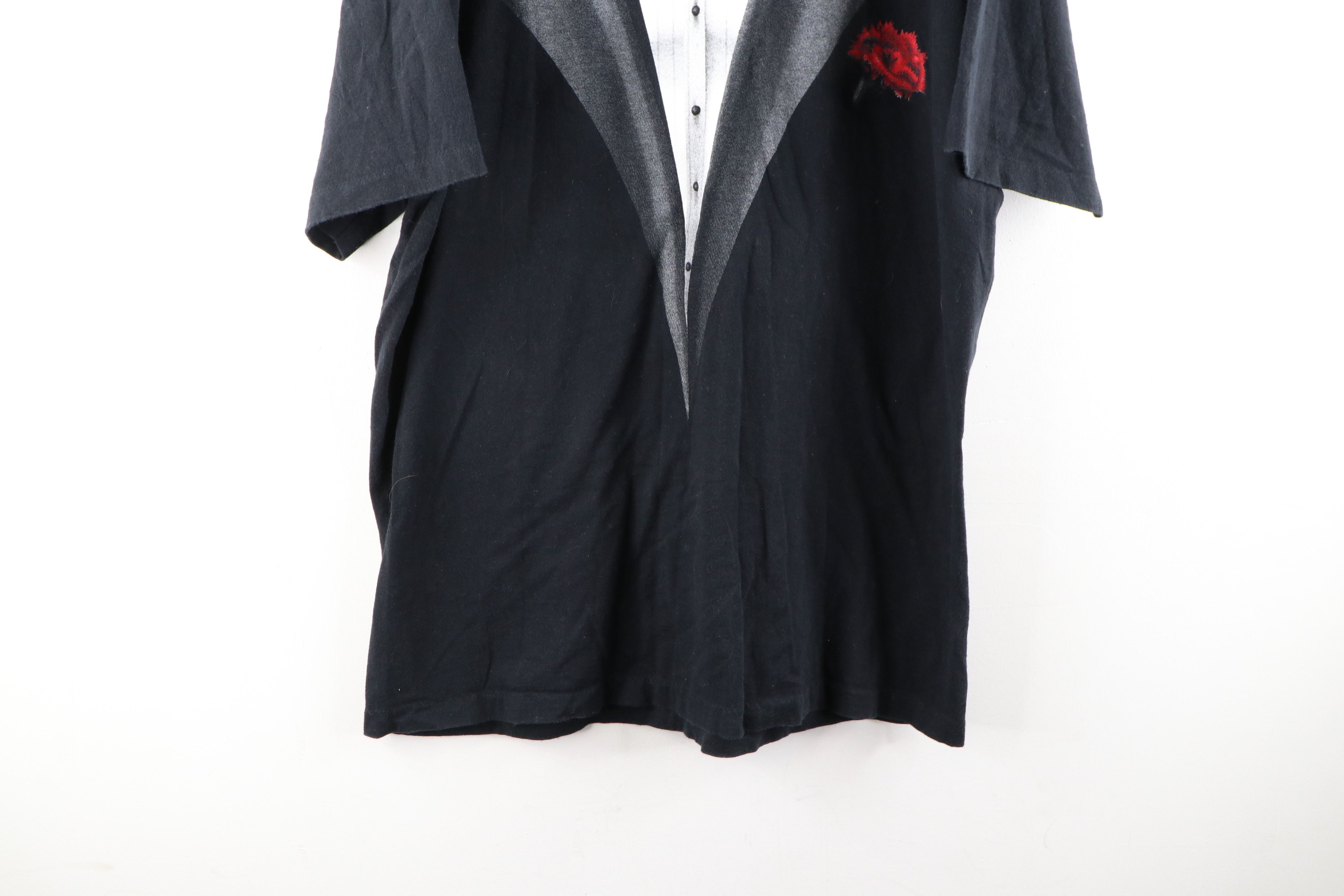 Vintage Vintage 90s Mens Tuxedo Short Sleeve T-Shirt Black Cotton Size US XL / EU 56 / 4 - 3 Thumbnail