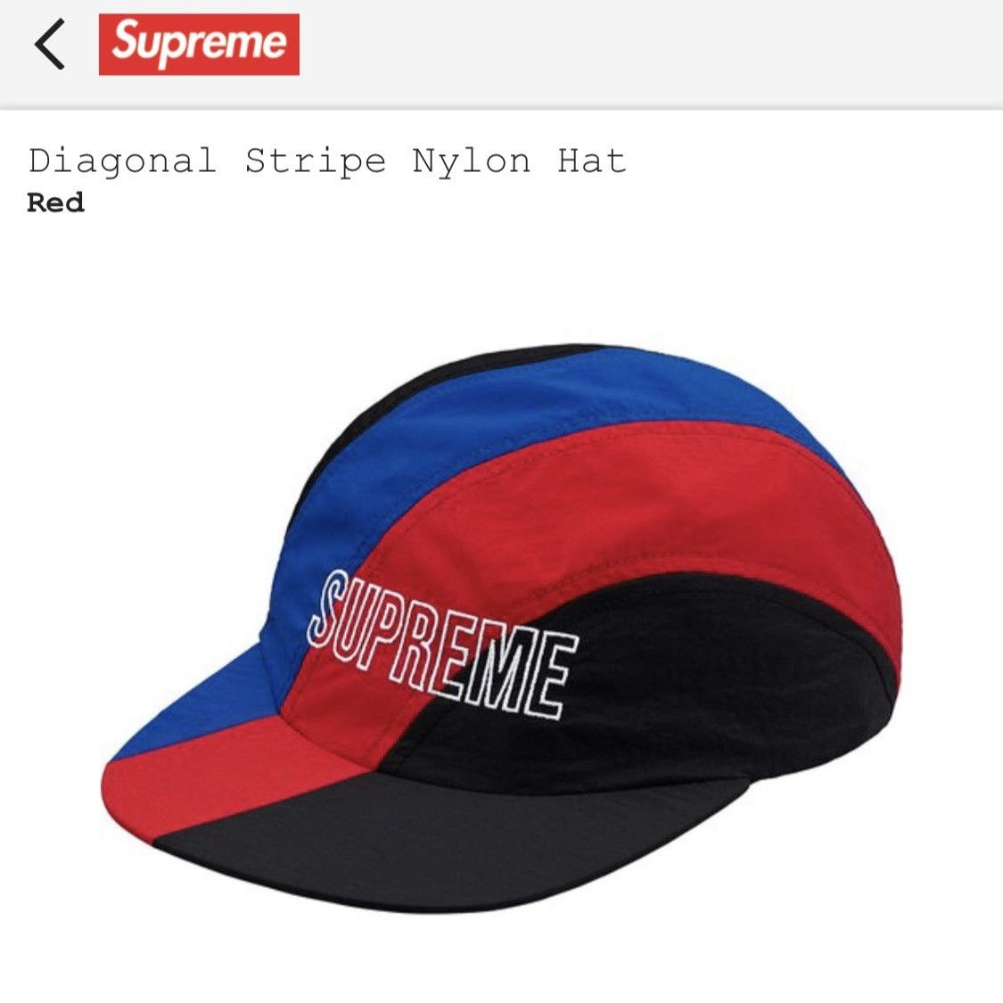 lowest sales Supreme Diagonal Stripe Nylon Hat | www.fcbsudan.com