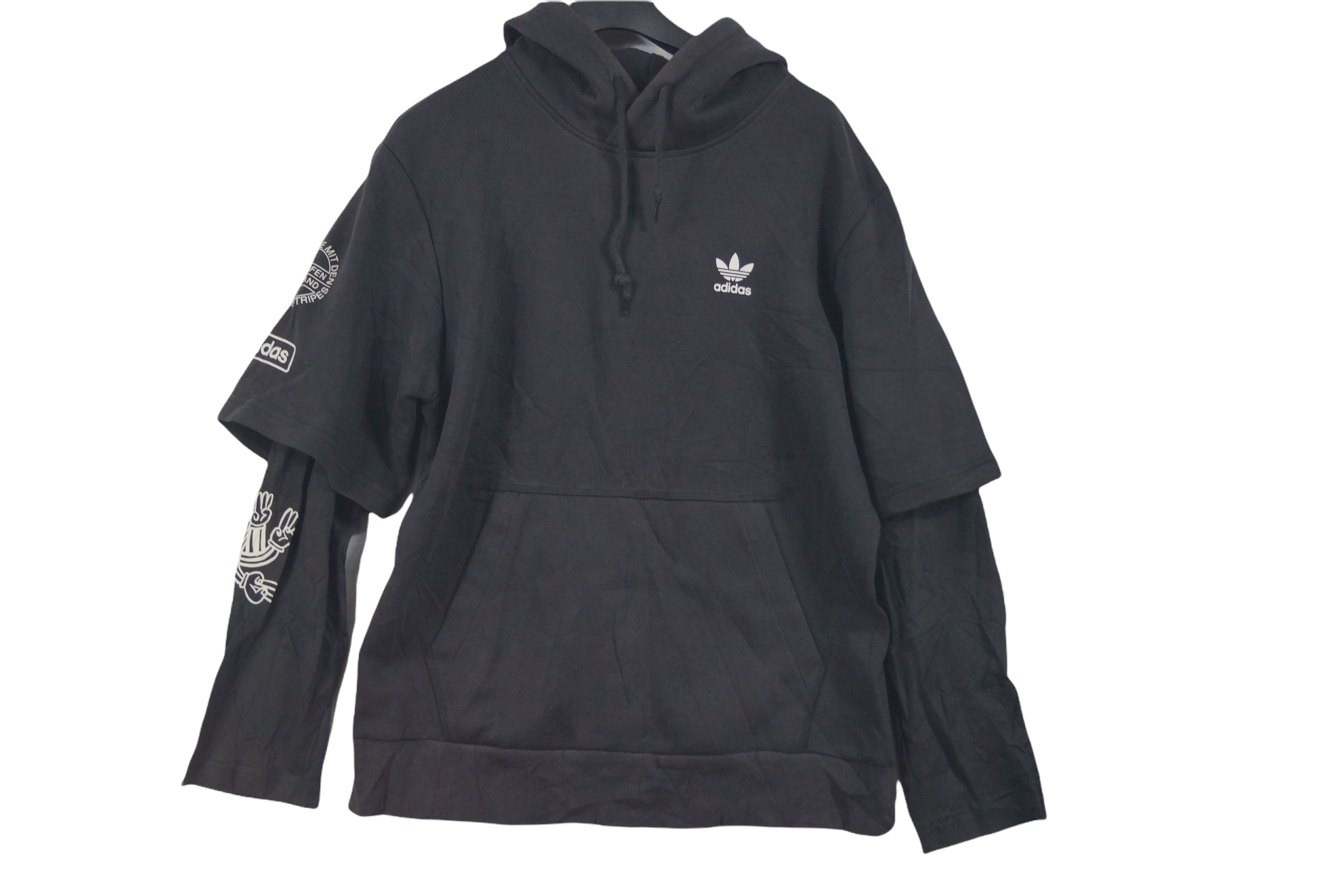 Rare!! Sportwear Hoodie Pullover Adidas Samll Logo