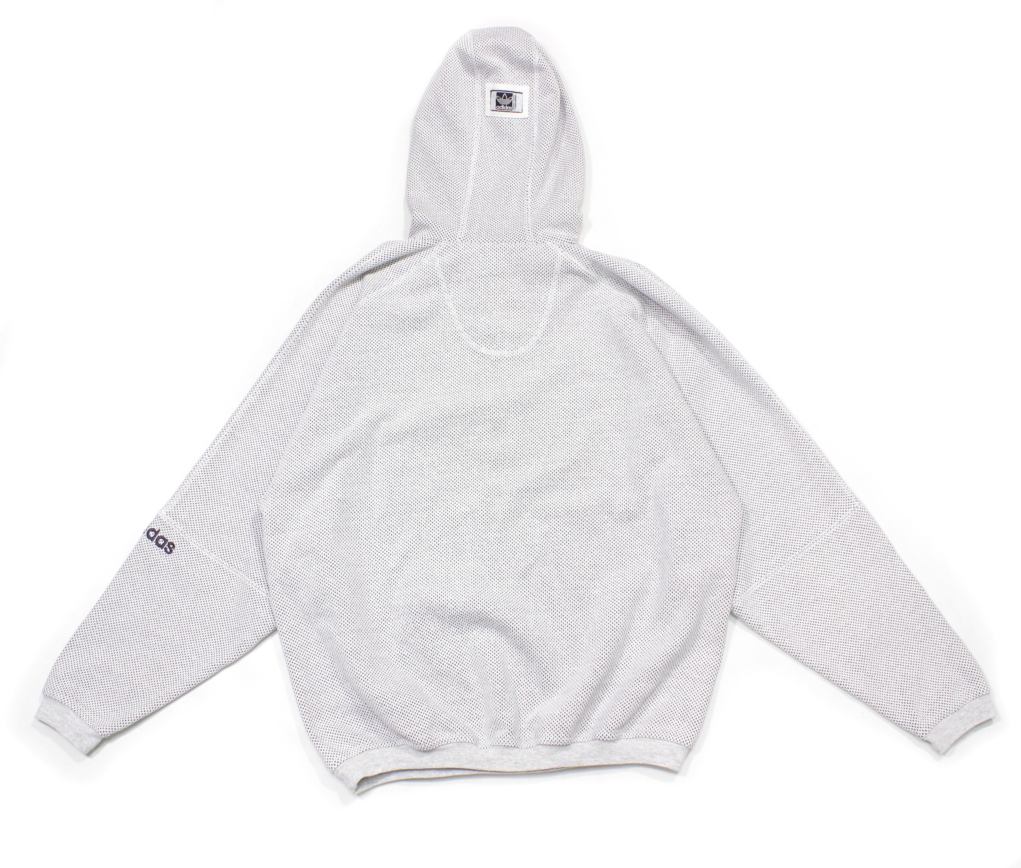 Adidas 90S Logo Textured Hoodie Size US M / EU 48-50 / 2 - 2 Thumbnail