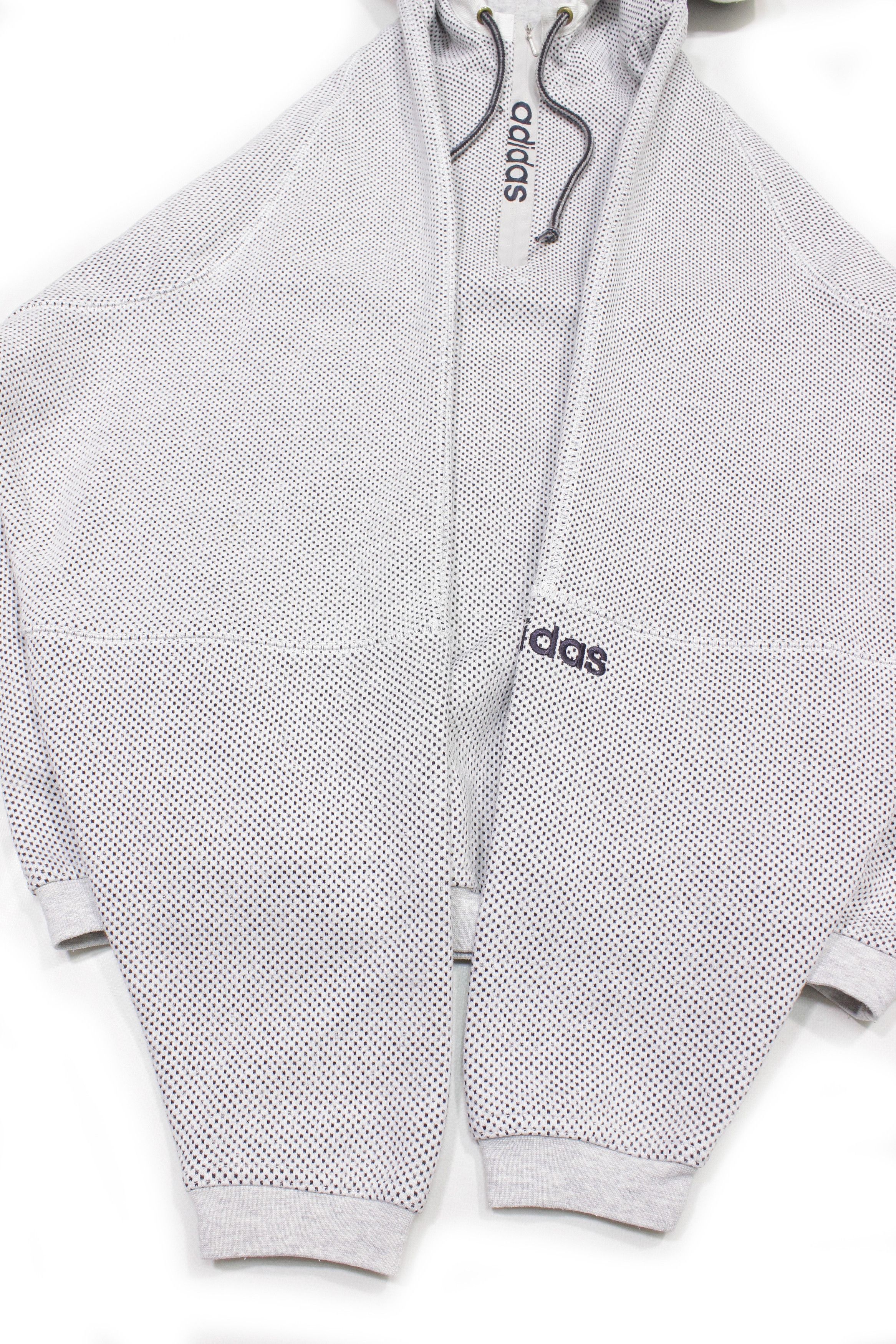 Adidas 90S Logo Textured Hoodie Size US M / EU 48-50 / 2 - 5 Thumbnail