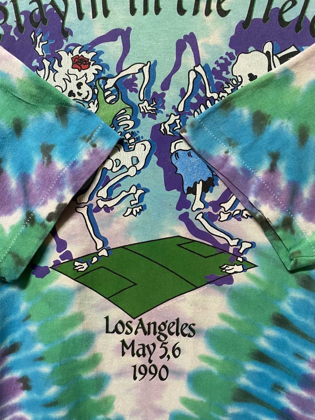 Band Tees 1990 Vintage Tie Dye Grateful Dead Tee Size US XL / EU 56 / 4 - 4 Thumbnail