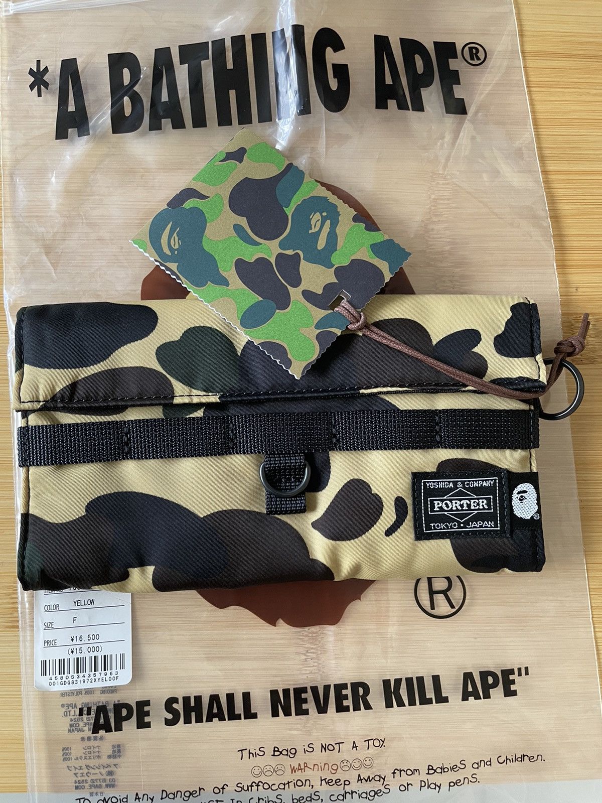 BAPE x PORTER 1st Camo Long Wallet