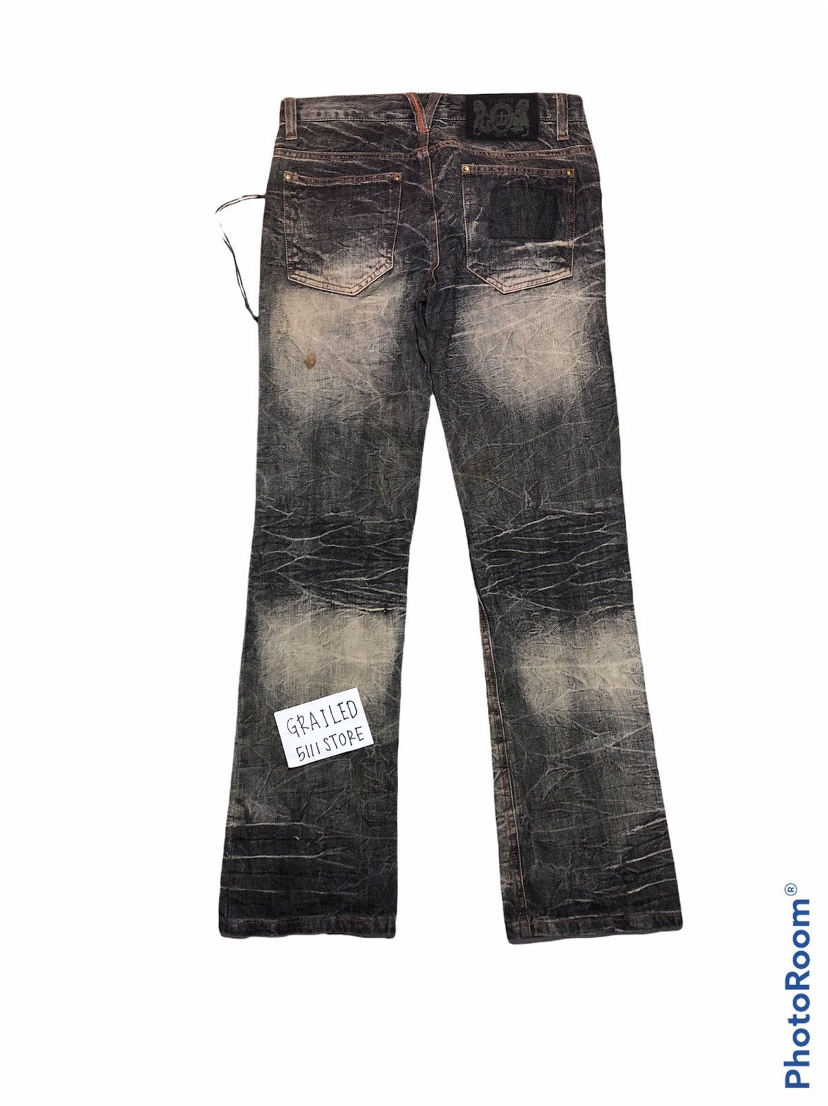 Japanese Brand FLARED RUSTY DISTRESSED DENIM BY LOWBOX Size US 32 / EU 48 - 2 Thumbnail