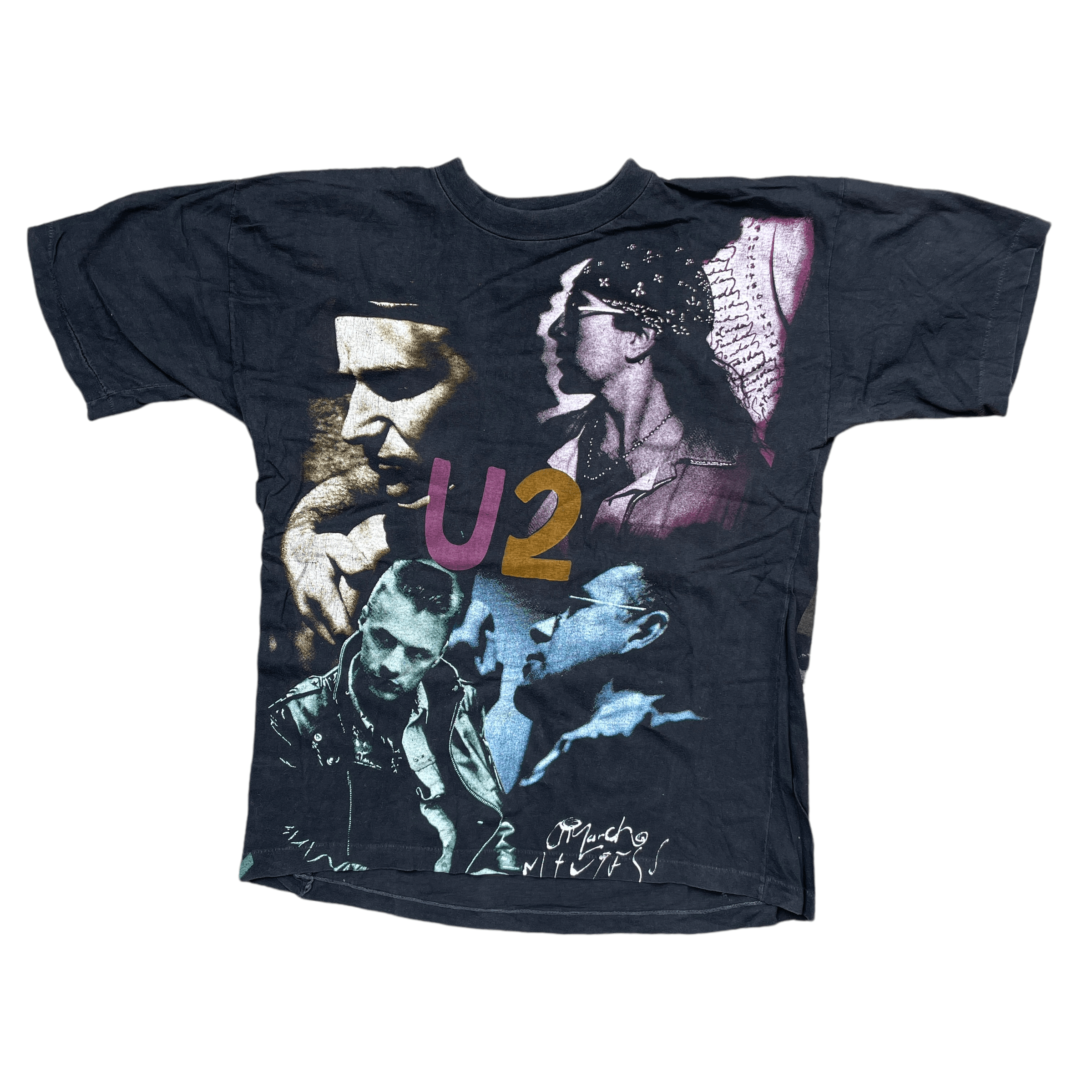 Band Tees × Vintage Vintage U2 Zoo Achtung baby Bootleg T-shirt