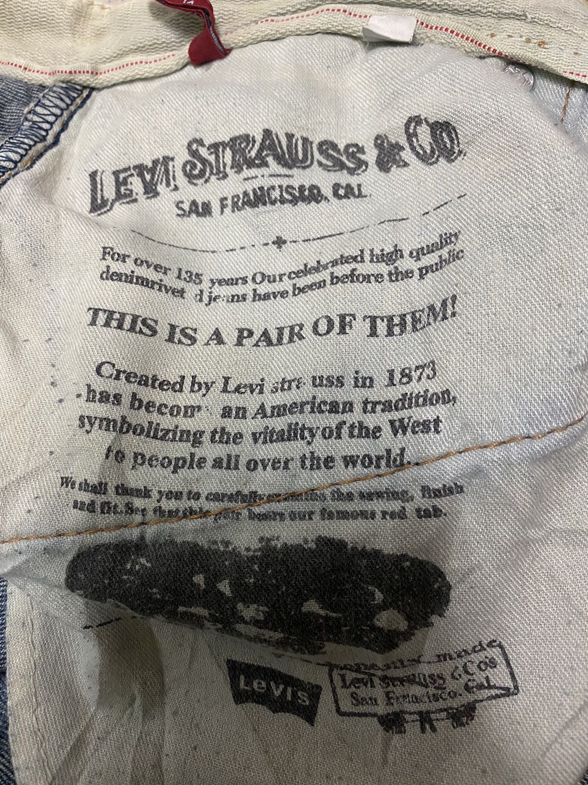 Levi's × Vintage Vintage LEVIS SAN FRANCISCO CAL Distressed Jean -L34 Size US 31 - 24 Thumbnail