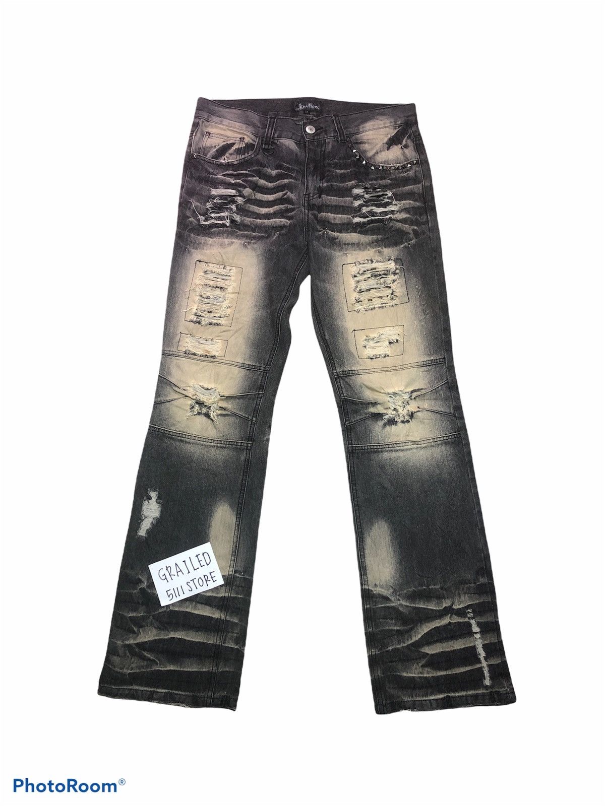 Bleach × If Six Was Nine × Japanese Brand BLEACHED LOWBOX DISTRESSED DENIM Size US 33 - 1 Thumbnail