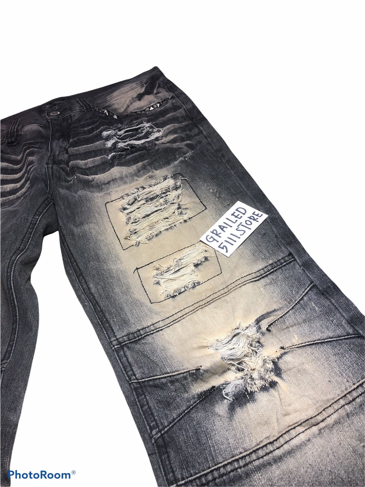 Bleach × If Six Was Nine × Japanese Brand BLEACHED LOWBOX DISTRESSED DENIM Size US 33 - 5 Thumbnail