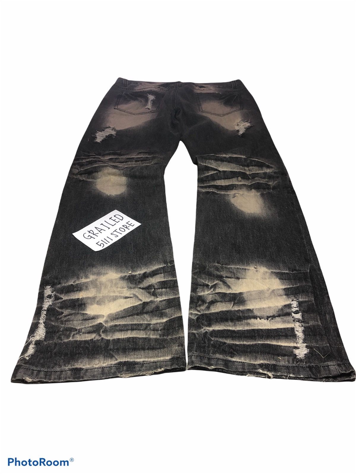 Bleach × If Six Was Nine × Japanese Brand BLEACHED LOWBOX DISTRESSED DENIM Size US 33 - 3 Thumbnail