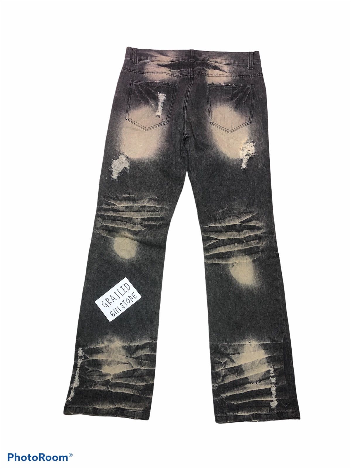 Bleach × If Six Was Nine × Japanese Brand BLEACHED LOWBOX DISTRESSED DENIM Size US 33 - 2 Thumbnail