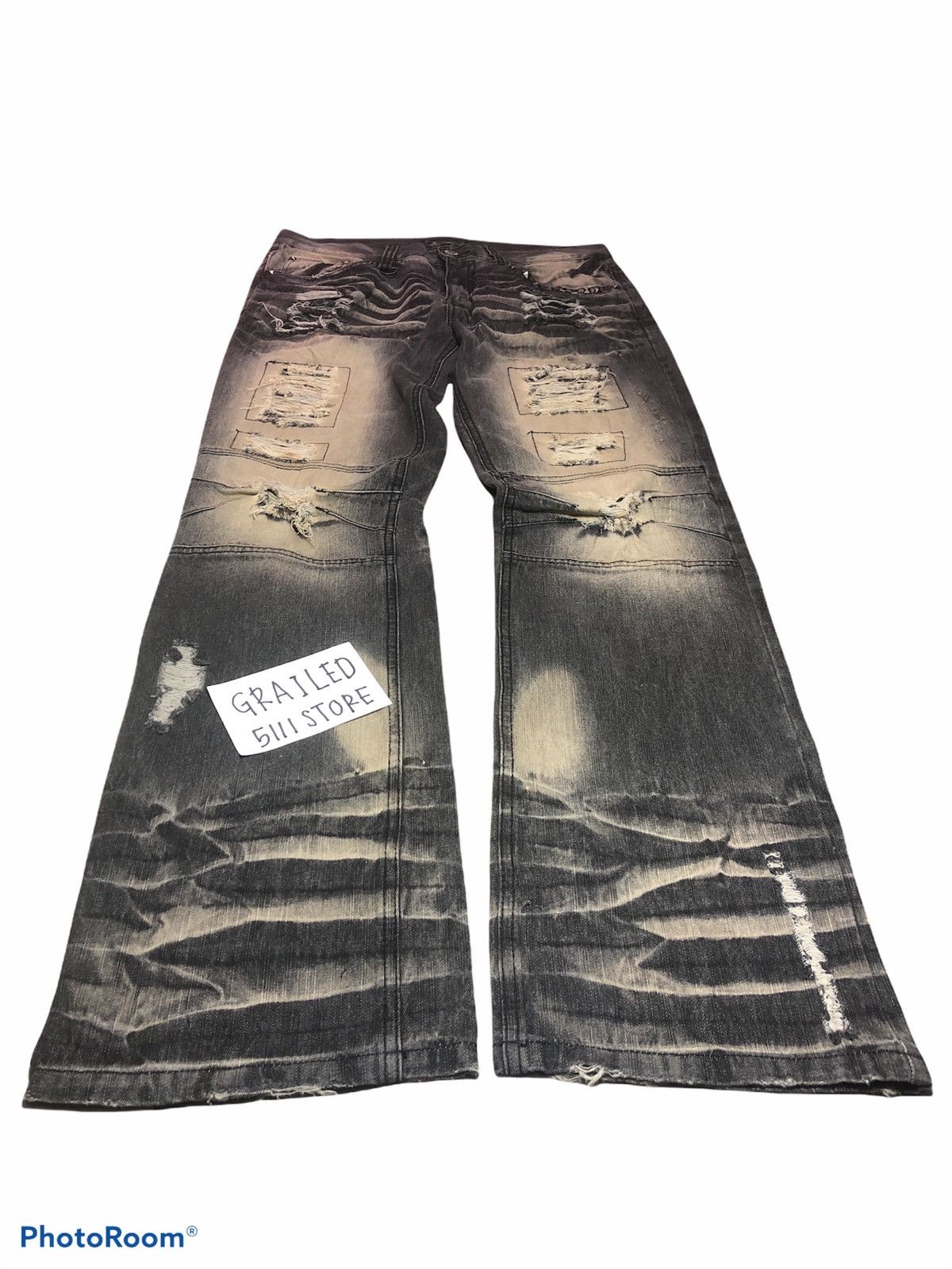 Bleach × If Six Was Nine × Japanese Brand BLEACHED LOWBOX DISTRESSED DENIM Size US 33 - 4 Thumbnail