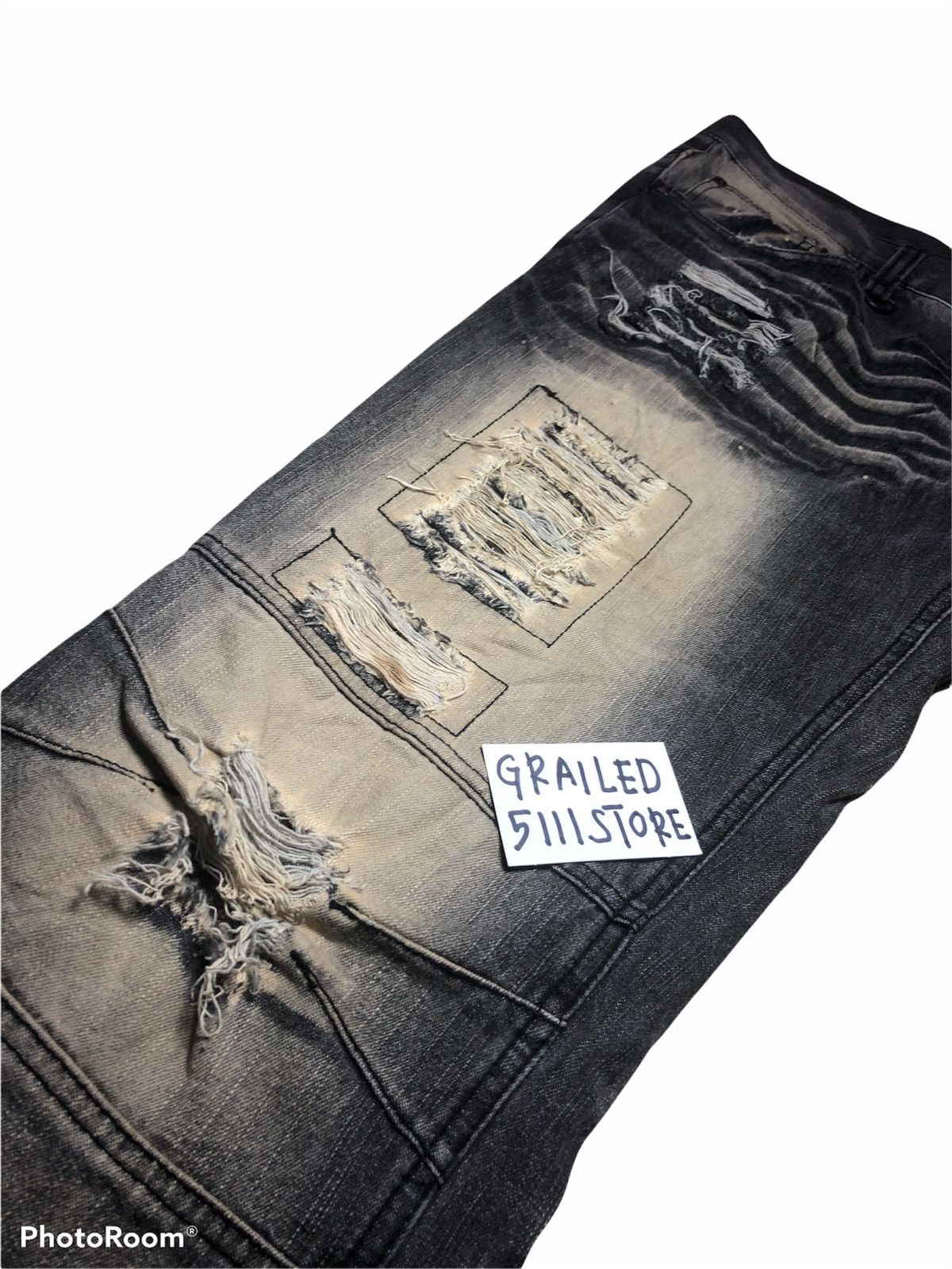 Bleach × If Six Was Nine × Japanese Brand BLEACHED LOWBOX DISTRESSED DENIM Size US 33 - 6 Thumbnail