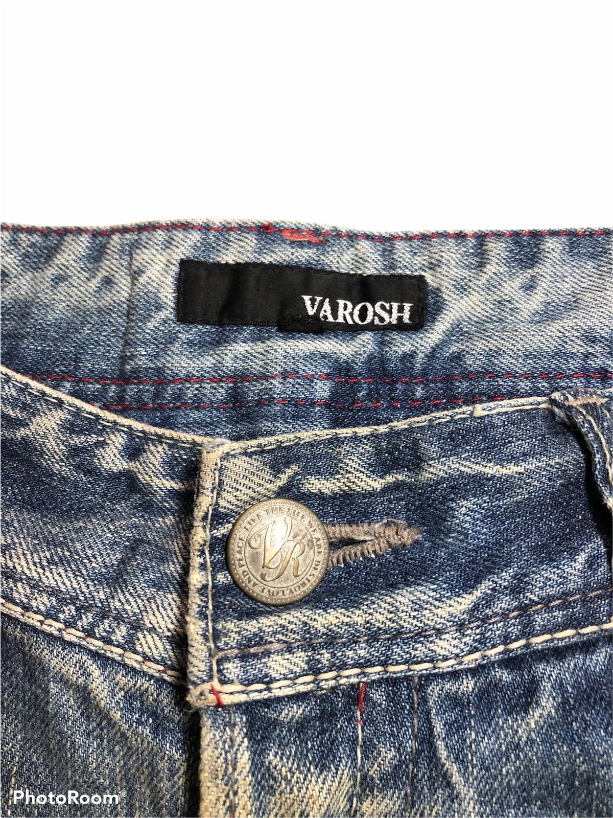 Japanese Brand FLARED⚡️⚡️Varosh Distressed Denim Pant Size US 33 - 7 Thumbnail