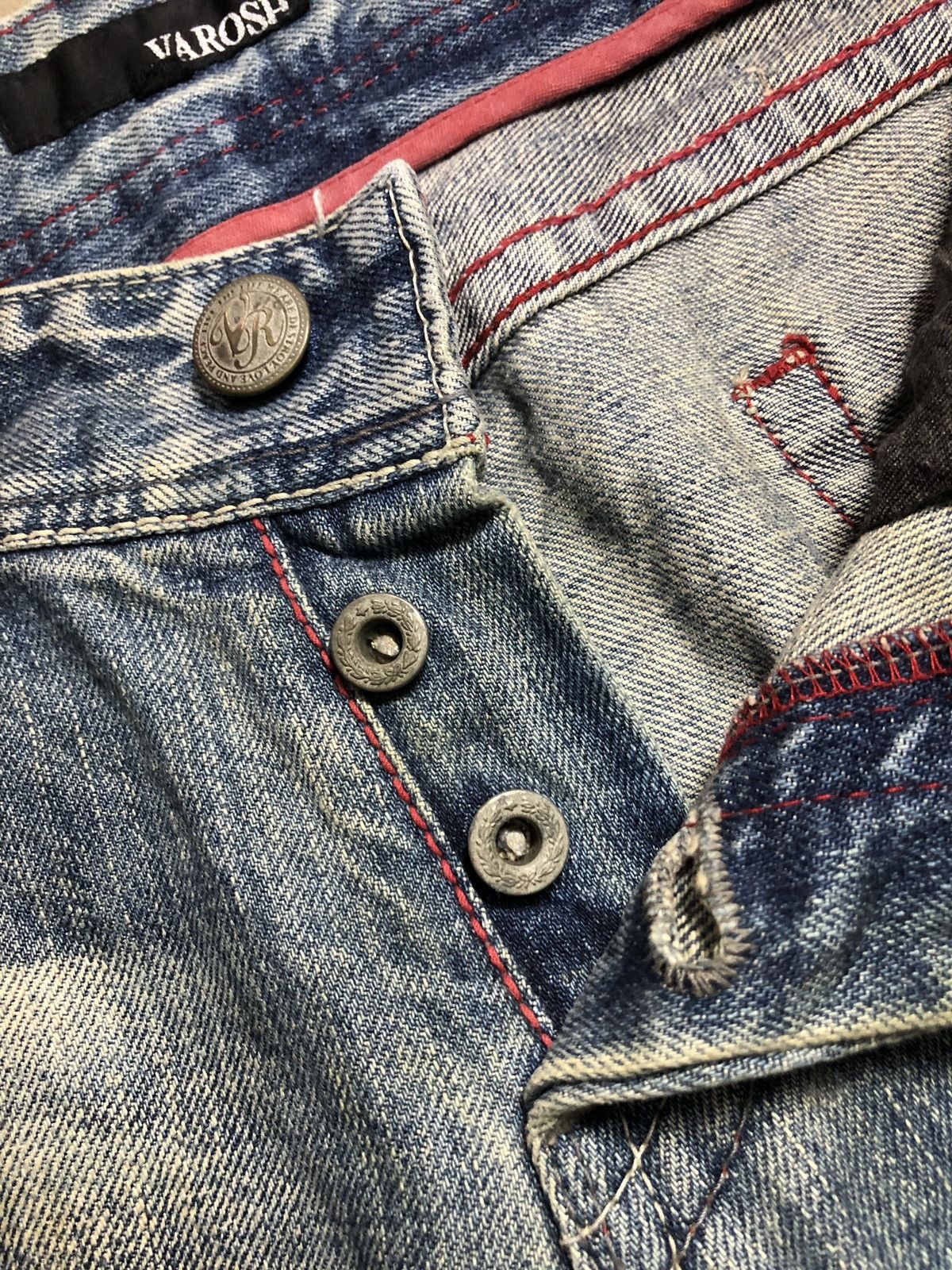 Japanese Brand FLARED⚡️⚡️Varosh Distressed Denim Pant Size US 33 - 9 Thumbnail