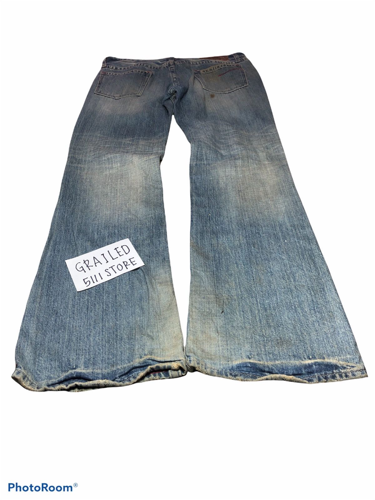 Japanese Brand FLARED⚡️⚡️Varosh Distressed Denim Pant Size US 33 - 4 Thumbnail