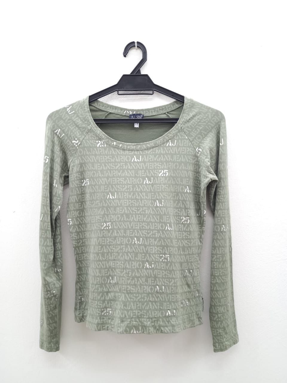 Armani Armani Jeans Monogram Long Sleeved Shirts Size M / US 6-8 / IT 42-44 - 3 Thumbnail