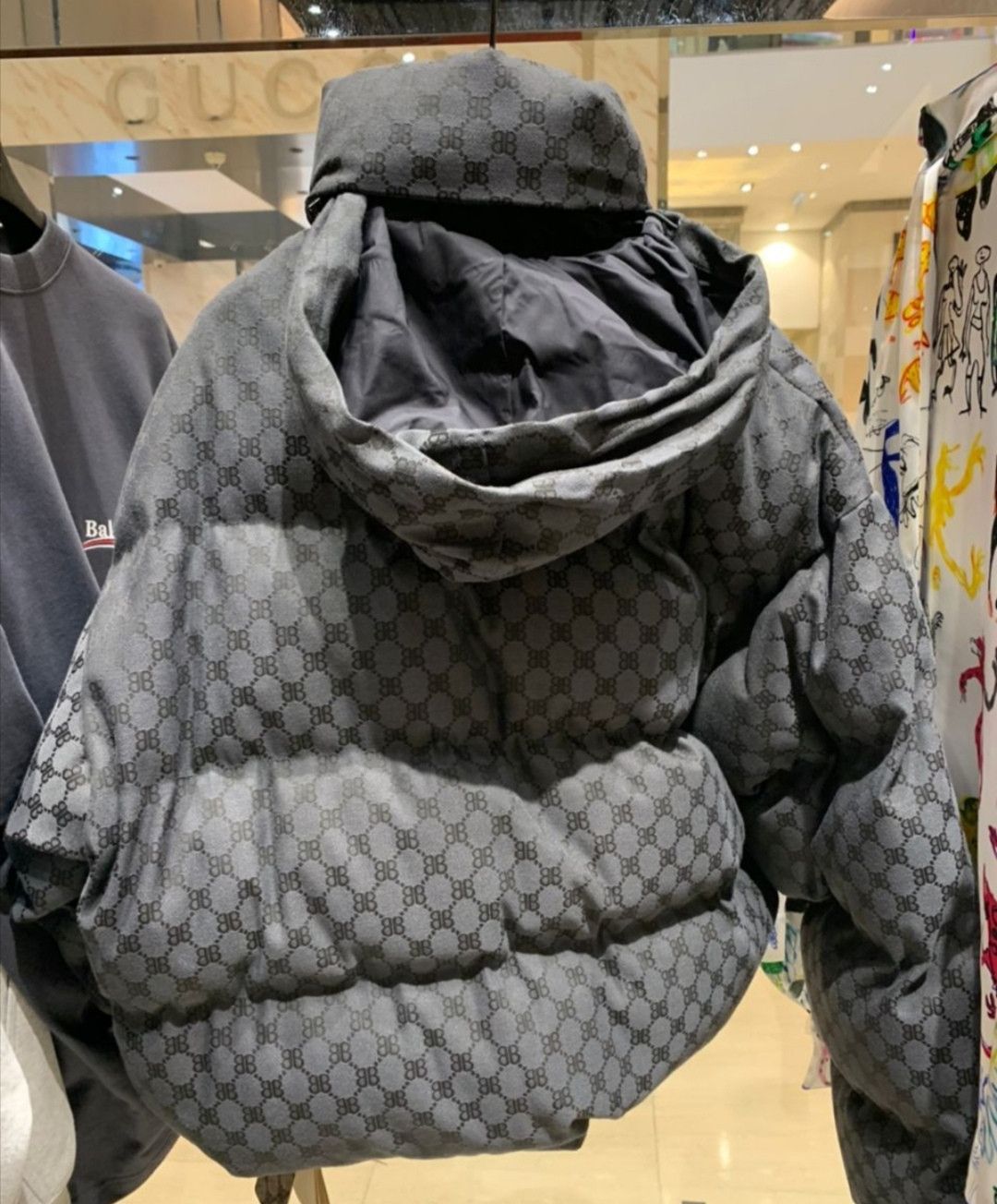 Gucci x Balenciaga Black Jacket Cotton Polyester Polyamide Polyurethane  ref.475872 - Joli Closet