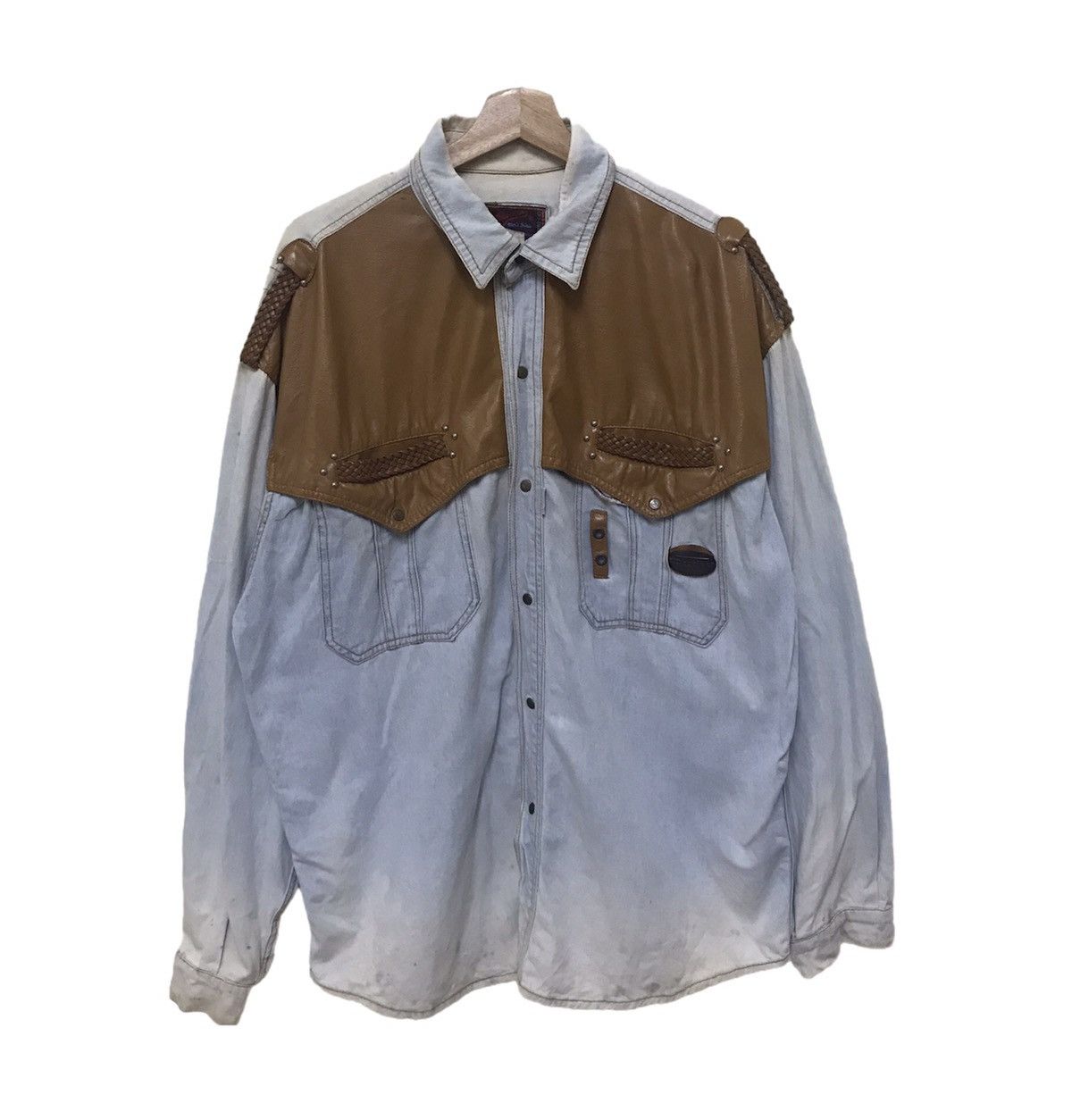 Vintage Vintage Shooter Denim Distressed Jacket Grailed