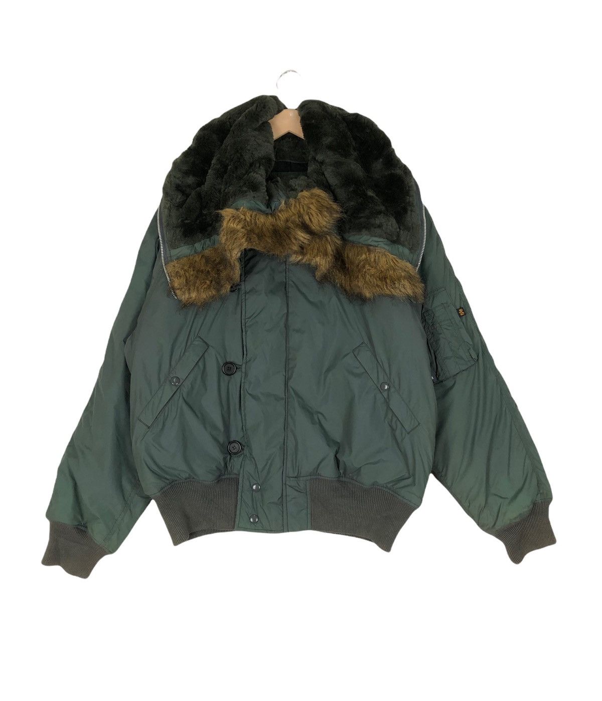 Fur Military Alpha Industries Bomber MA-1 Jacket